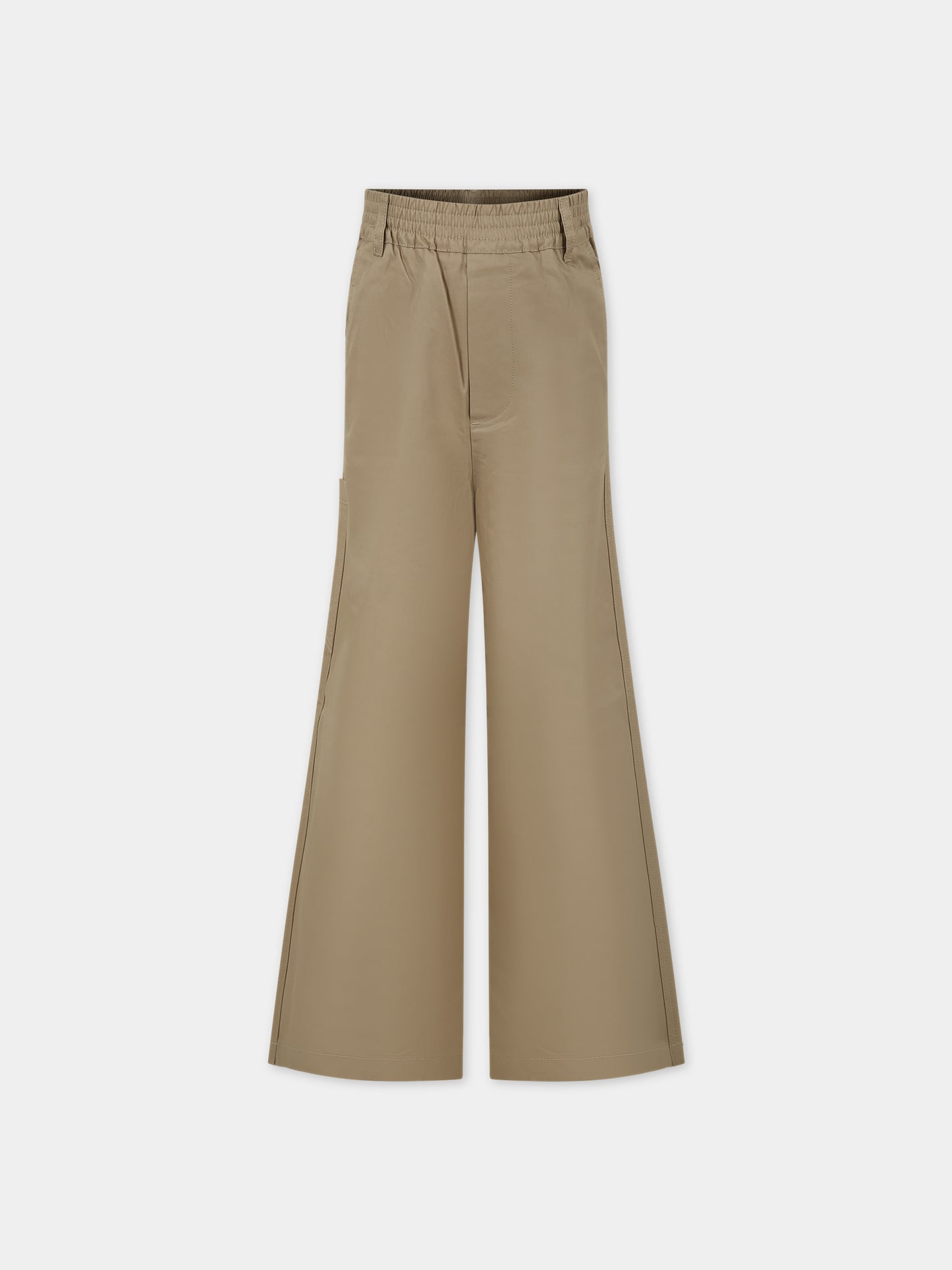 Pantaloni beige per bambina con logo,Mm6 Maison Margiela,M60502 MM036 MM6P108U M6700