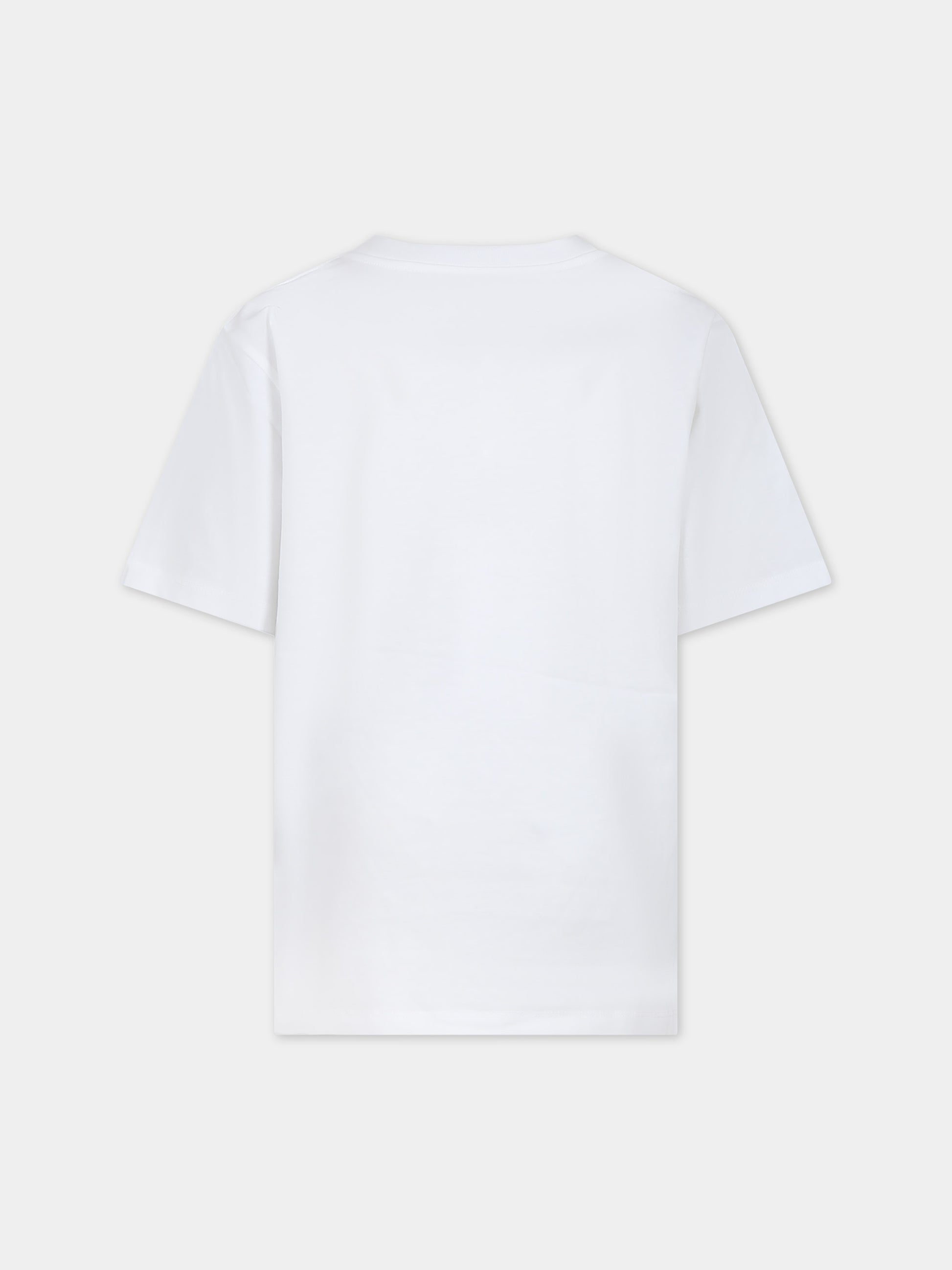 T-shirt bianca per bambini con numero 6,Mm6 Maison Margiela,M60556 MM010 MM6T88U M6100