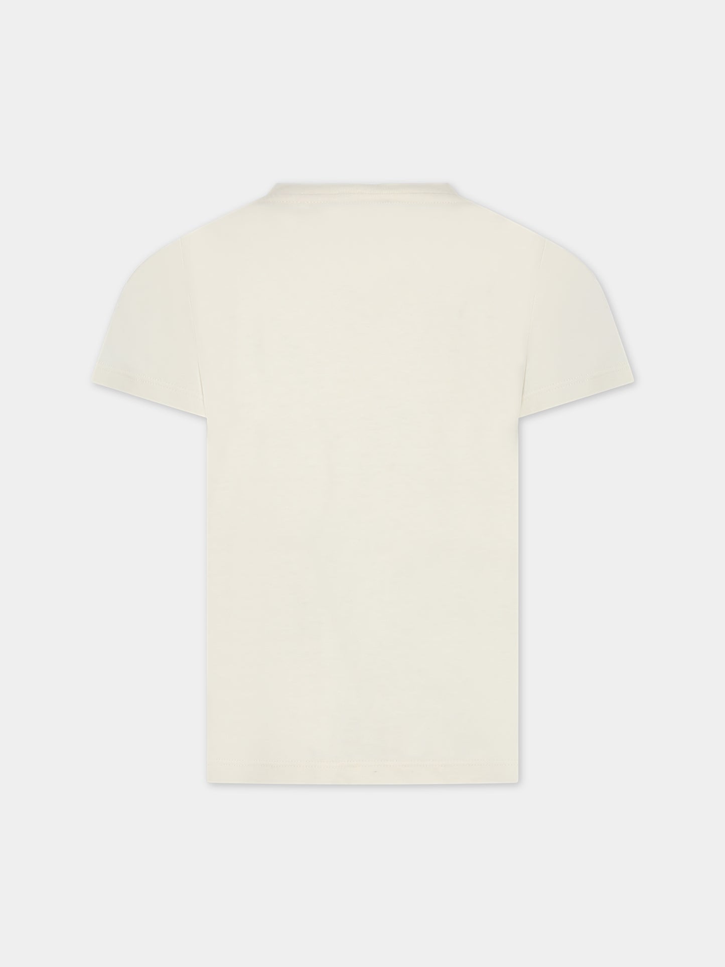 T-shirt avorio per bambina con logo,Gucci Kids,610190 XJF87 9247