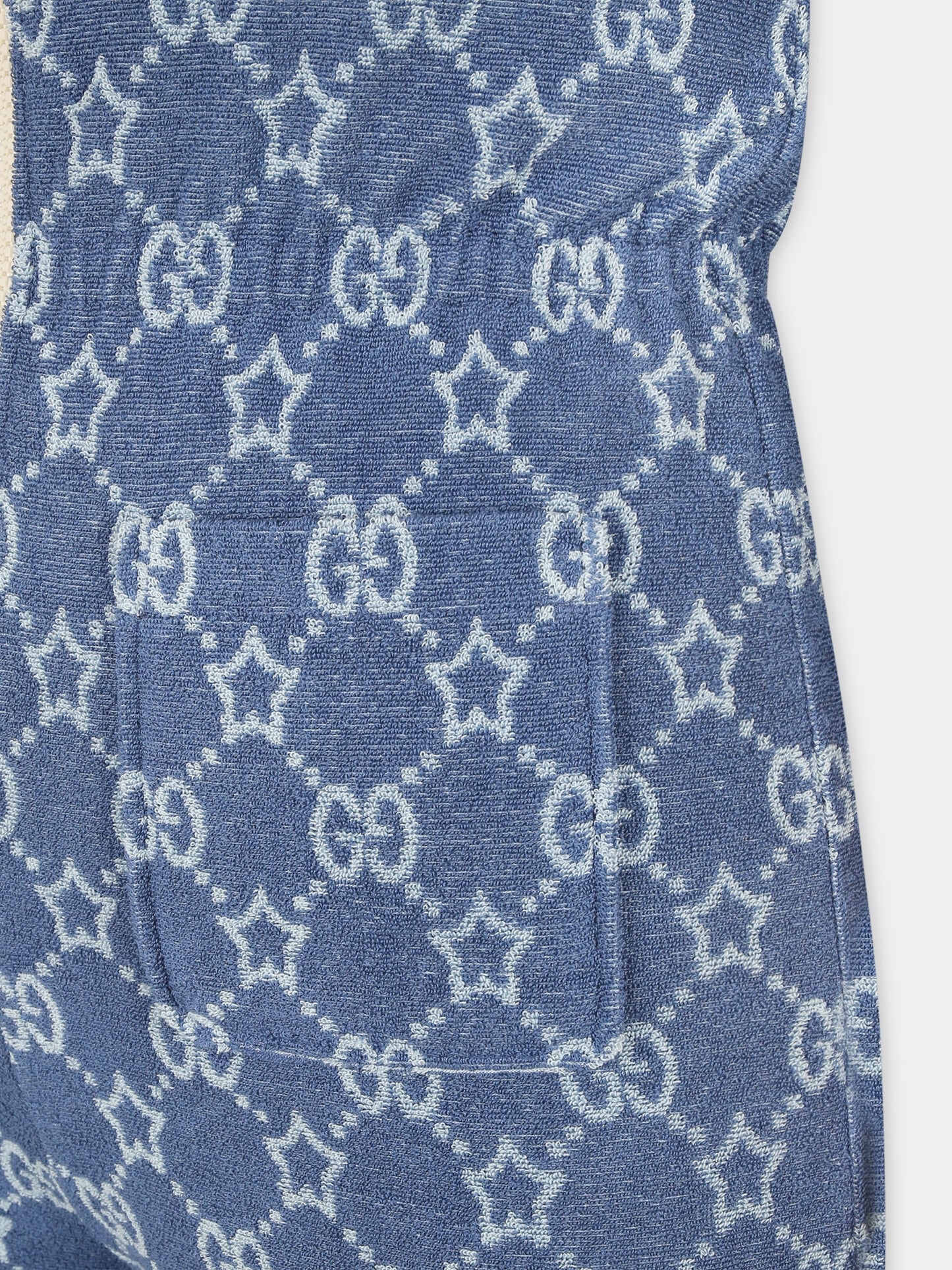 Jumpsuit blu per bambina con stelle GG,Gucci Kids,767912 XJF8C 4695