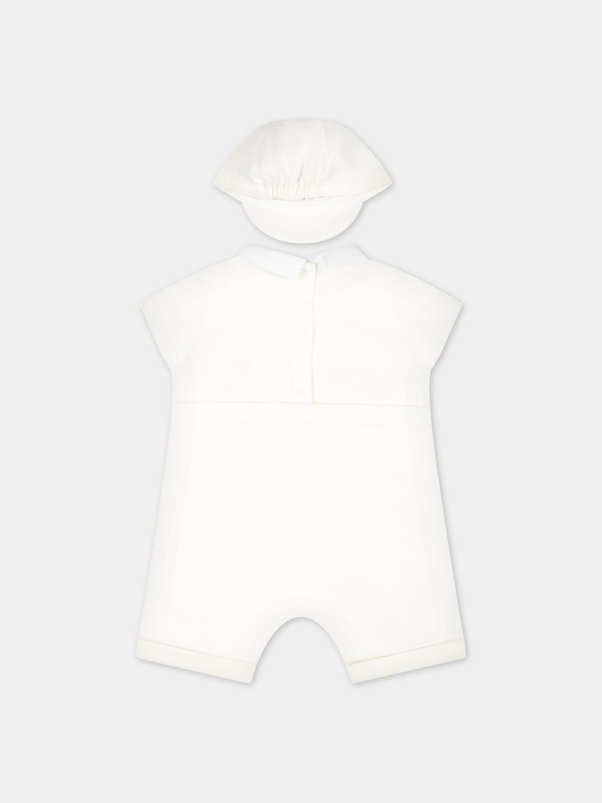 Set bianco per neonato con logo,Gucci Kids,766683 XJF8F 9733