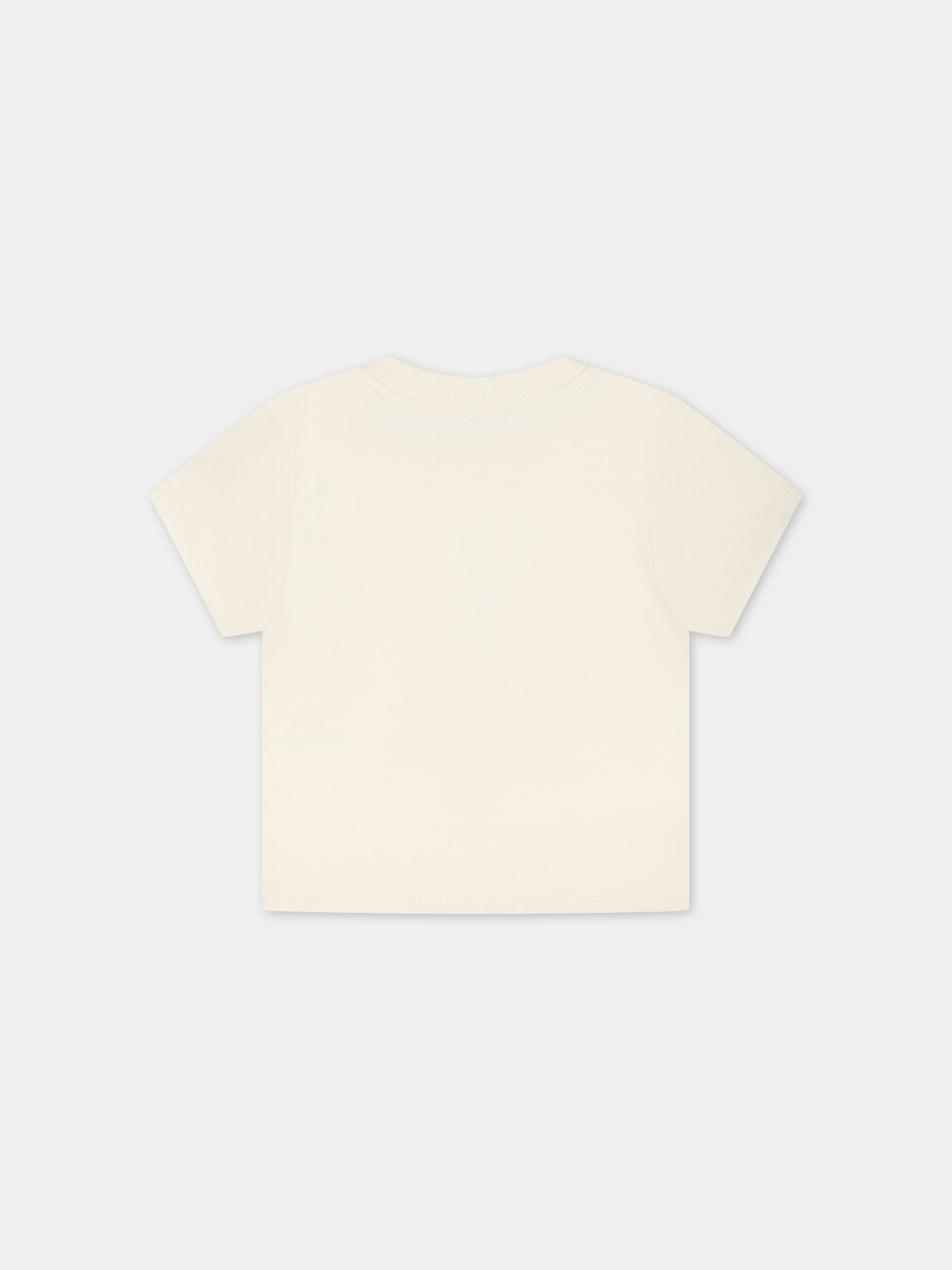 T-shirt avorio per neonata con Peter Rabbit,Gucci Kids,555675 XJF9G 9398