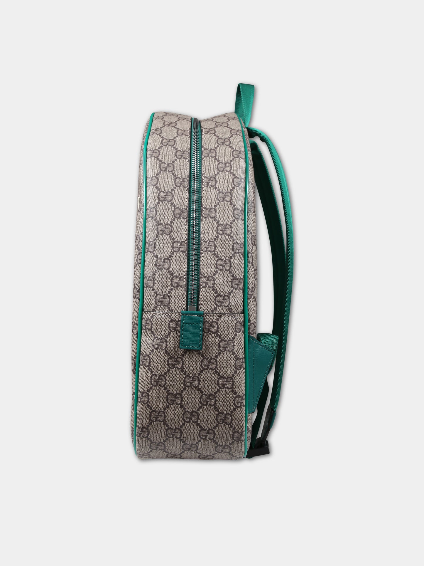 Zaino marrone per bambina con stampa mela e logo,Gucci Kids,433578 FACZT 8464