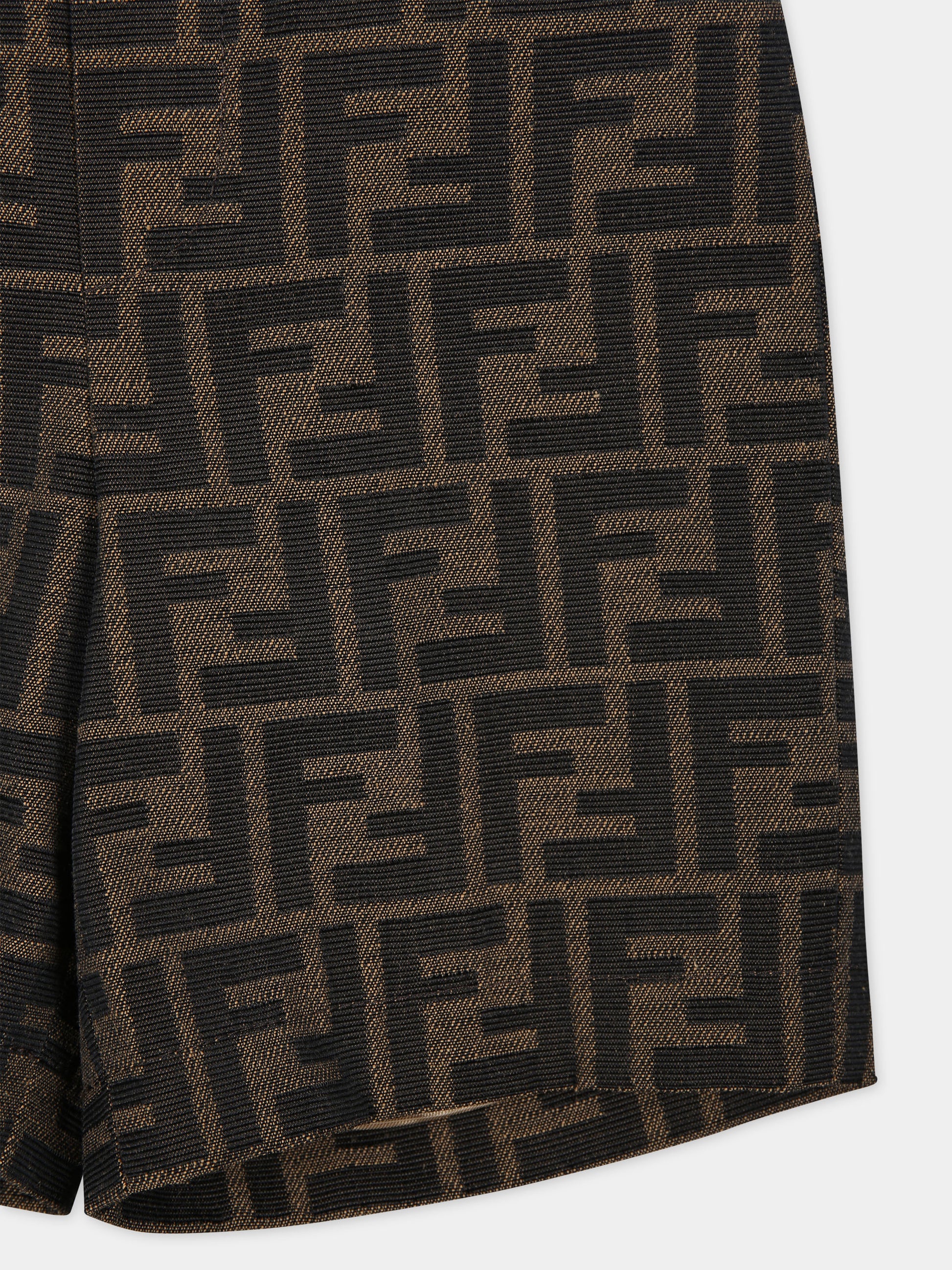 Completo elegante multicolor per neonato con iconica doppia F,Fendi Kids,BML146 AQTK F15B6