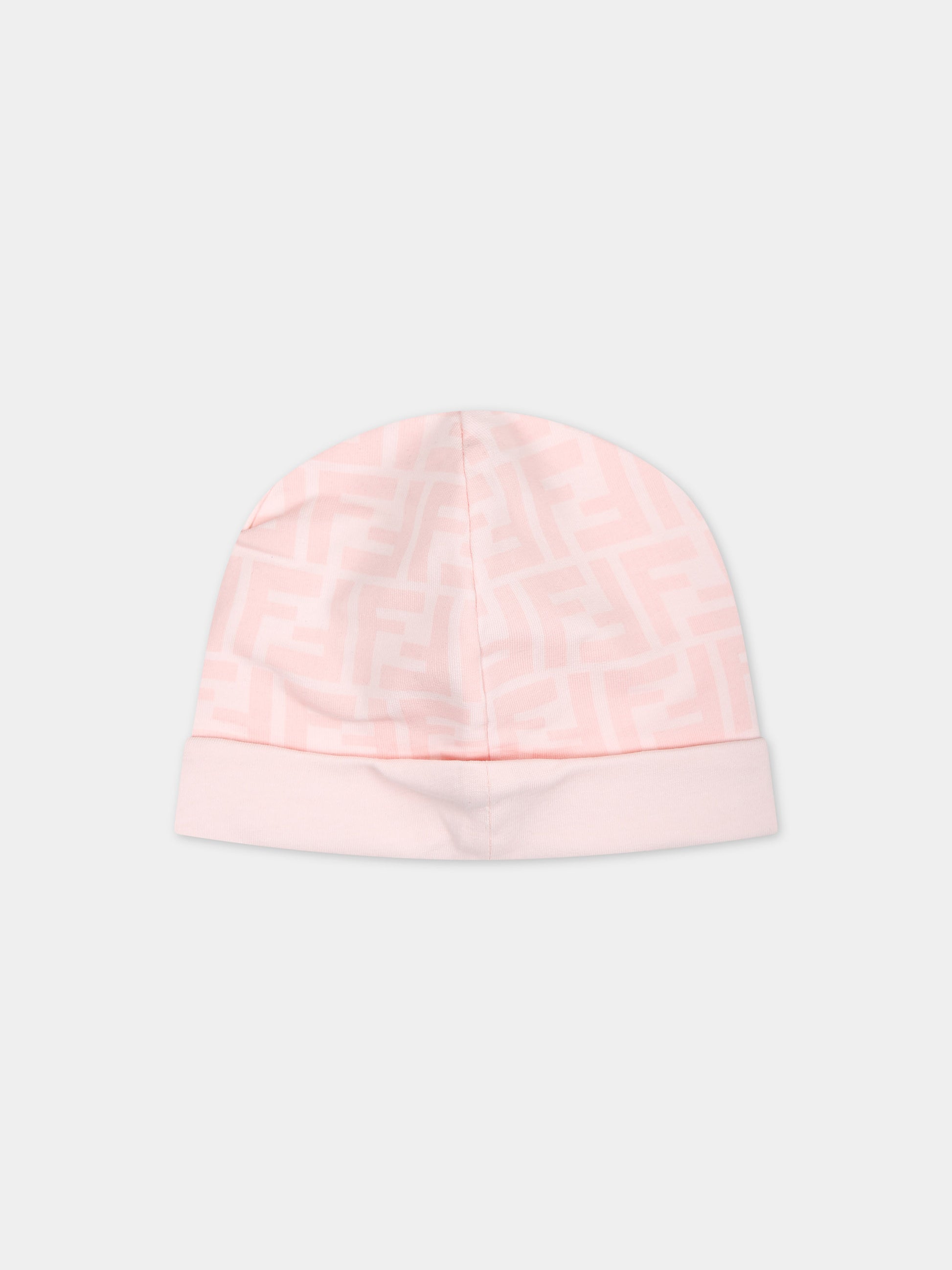 Set rosa per neonata con logo,Fendi Kids,BUK115 AQT8 F0C11