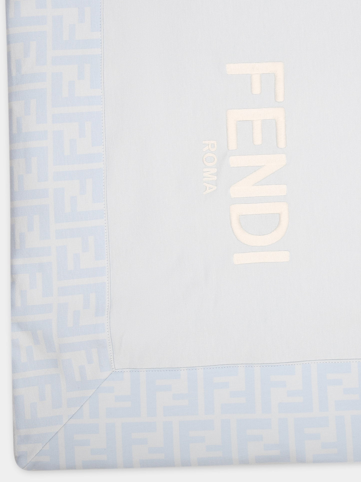Coperta celeste per neonato con logo,Fendi Kids,BUJ267 AQT8 F19J4