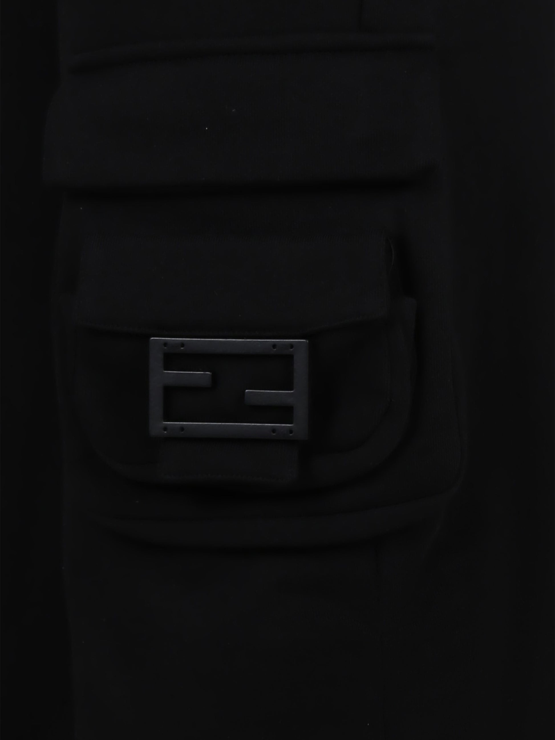 Pantaloni neri per bamina con FF e Baguette,Fendi Kids,JFF302 5V0 F0GME