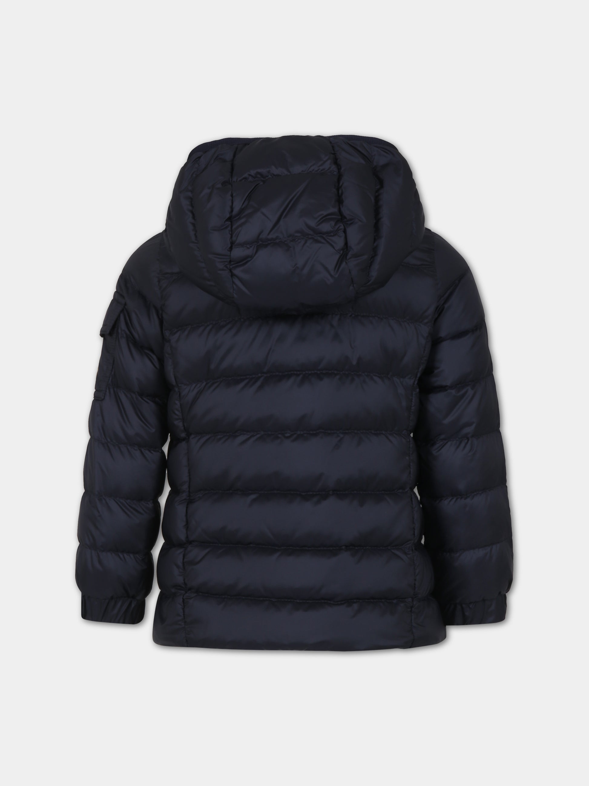 Piumino Gles blu con cappuccio per bambina,Moncler Kids,954 1A00030 595FE 778