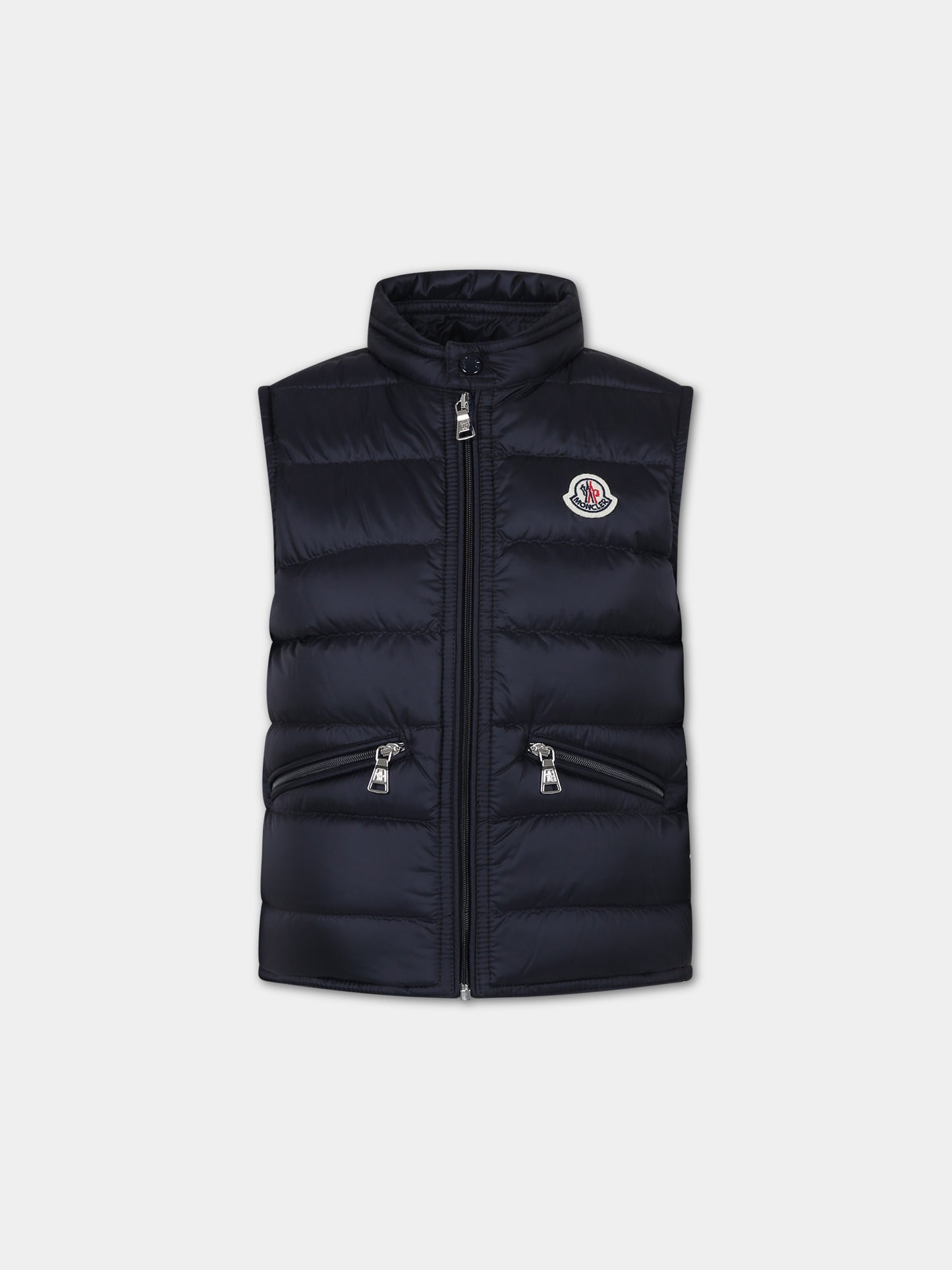 Gilet blu per bambino con logo,Moncler Kids,954 1A00055 595FE 778
