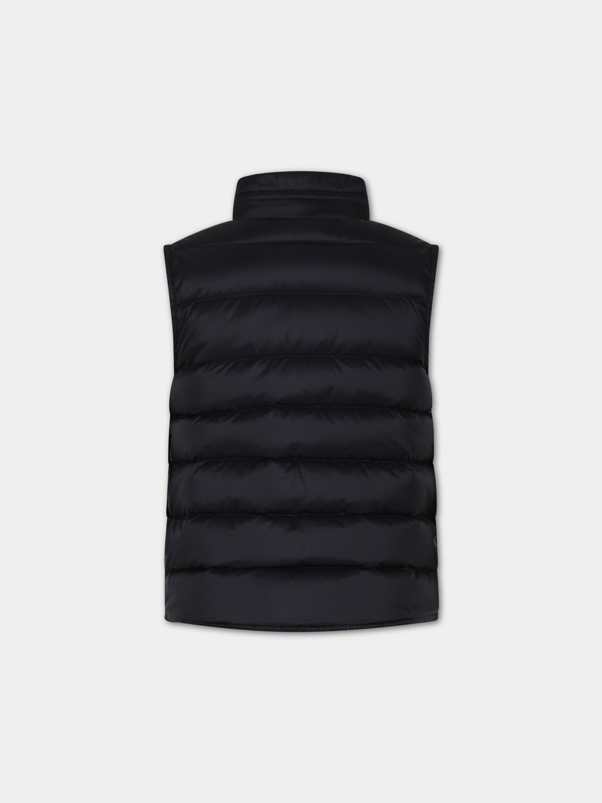 Gilet nero per bambino con logo,Moncler Kids,954 1A00055 595FE 999