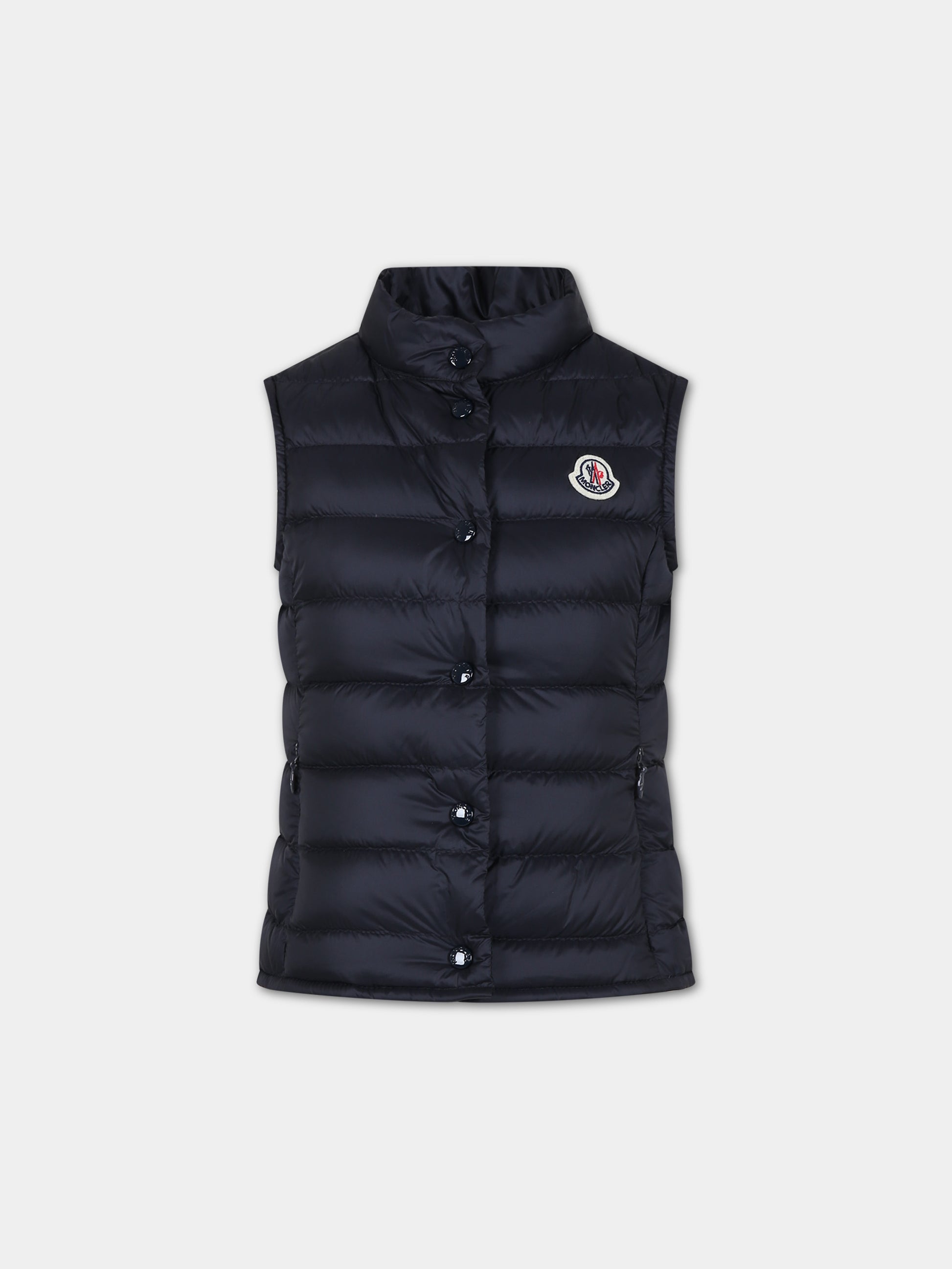 Gilet Liane blu per bambina con logo,Moncler Kids,954 1A00085 595FE 778