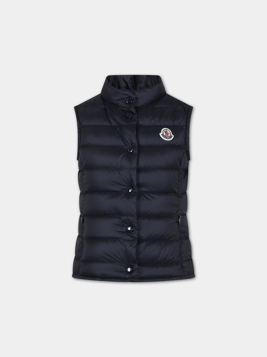 Gilet Liane blu per bambina con logo,Moncler Kids,954 1A00085 595FE 778