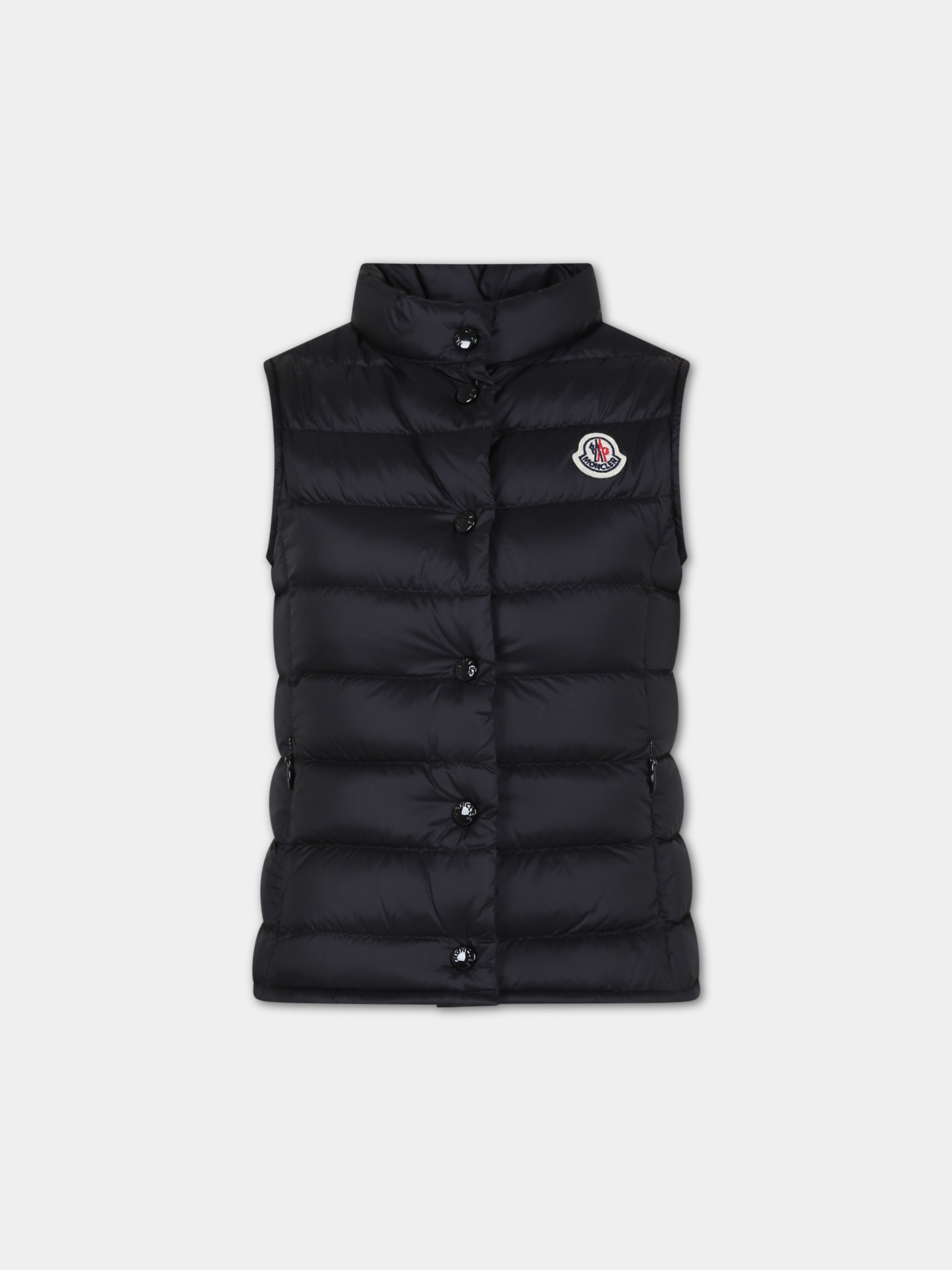 Gilet Liane nero per bambina con logo,Moncler Kids,954 1A00085 595FE 999