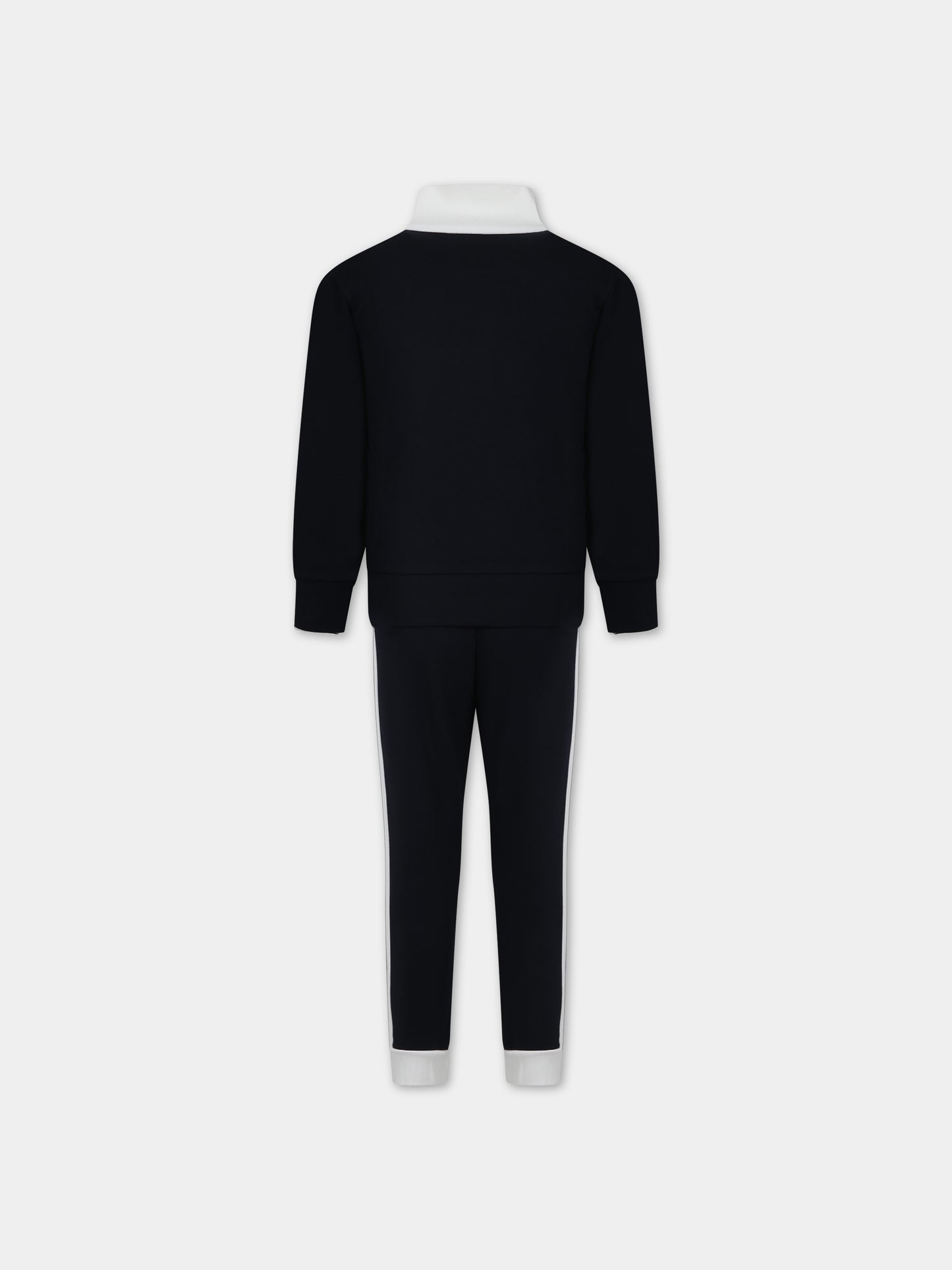 Completo blu per bambino con logo,Moncler Kids,954 8M00002 809AG F70