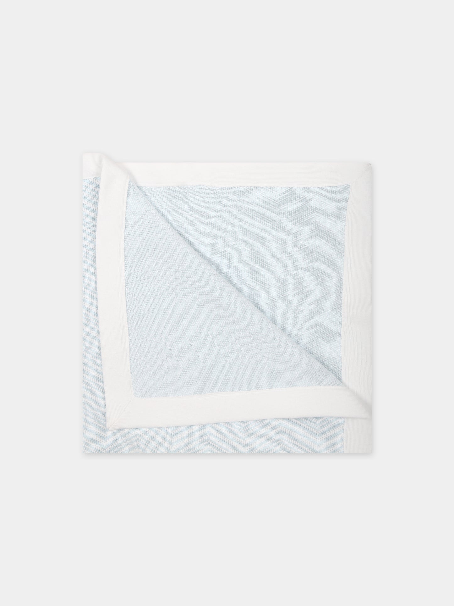 Coperta celeste per neonato con motivo chevron,Missoni,MU0560 X0003 100CE