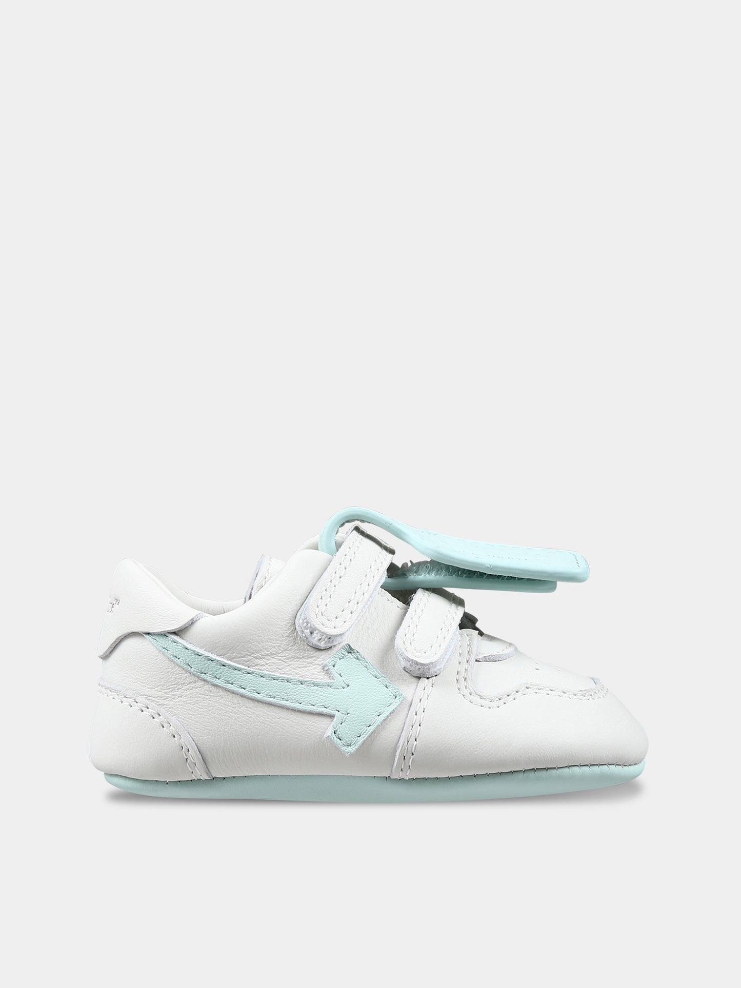 Sneakers bianche per neonato con iconica freccia,Off White,OBIX001S24LEA0030140