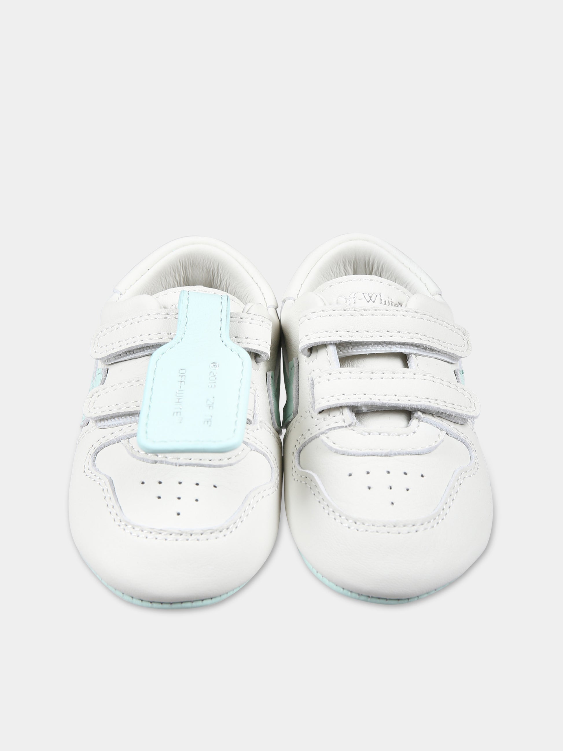 Sneakers bianche per neonato con iconica freccia,Off White,OBIX001S24LEA0030140