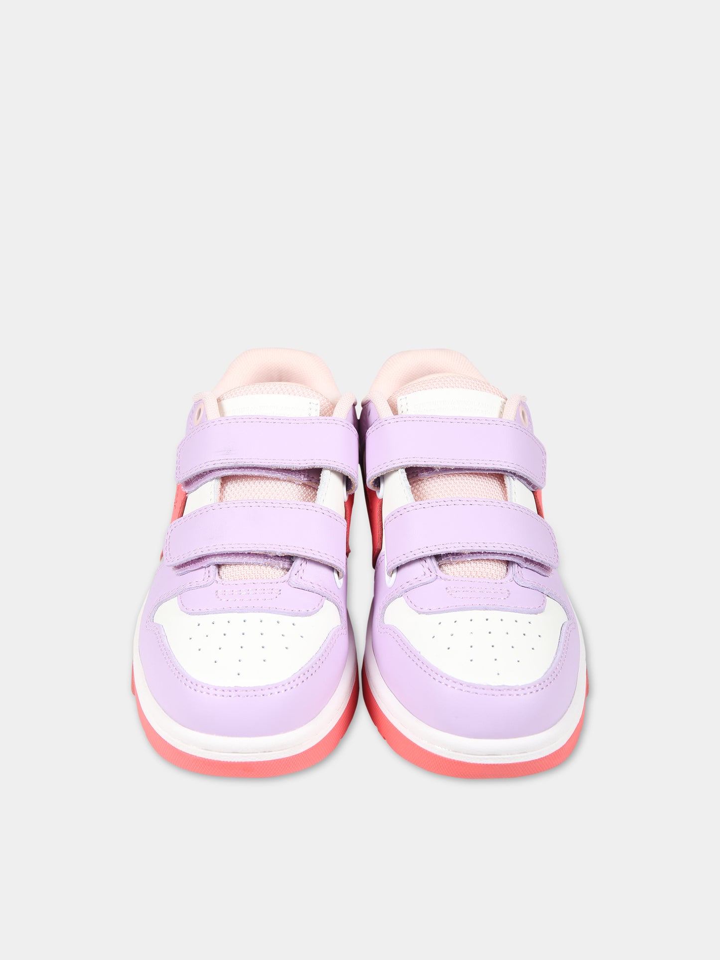 Sneakers viola per bambina con iconiche frecce,Off White,OGIA005S24LEA0018484