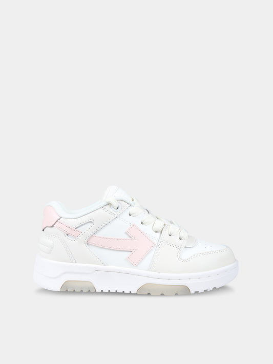Sneakers bianche per bambina con iconiche frecce,Off White,OGIA007S24LEA0020330