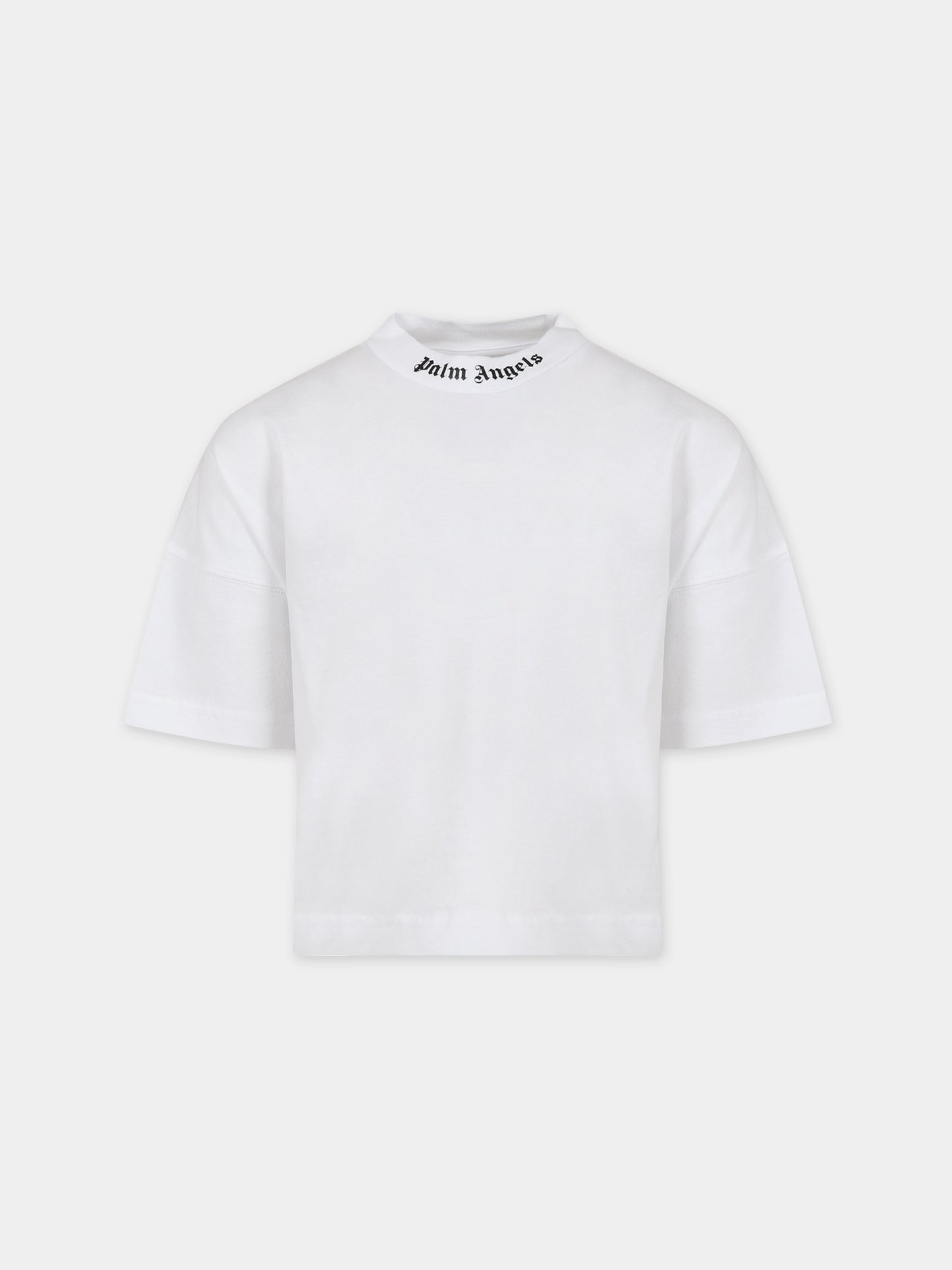 T-shirt bianca per bambini con logo,Palm Angels,PBAA002C99JER0010110