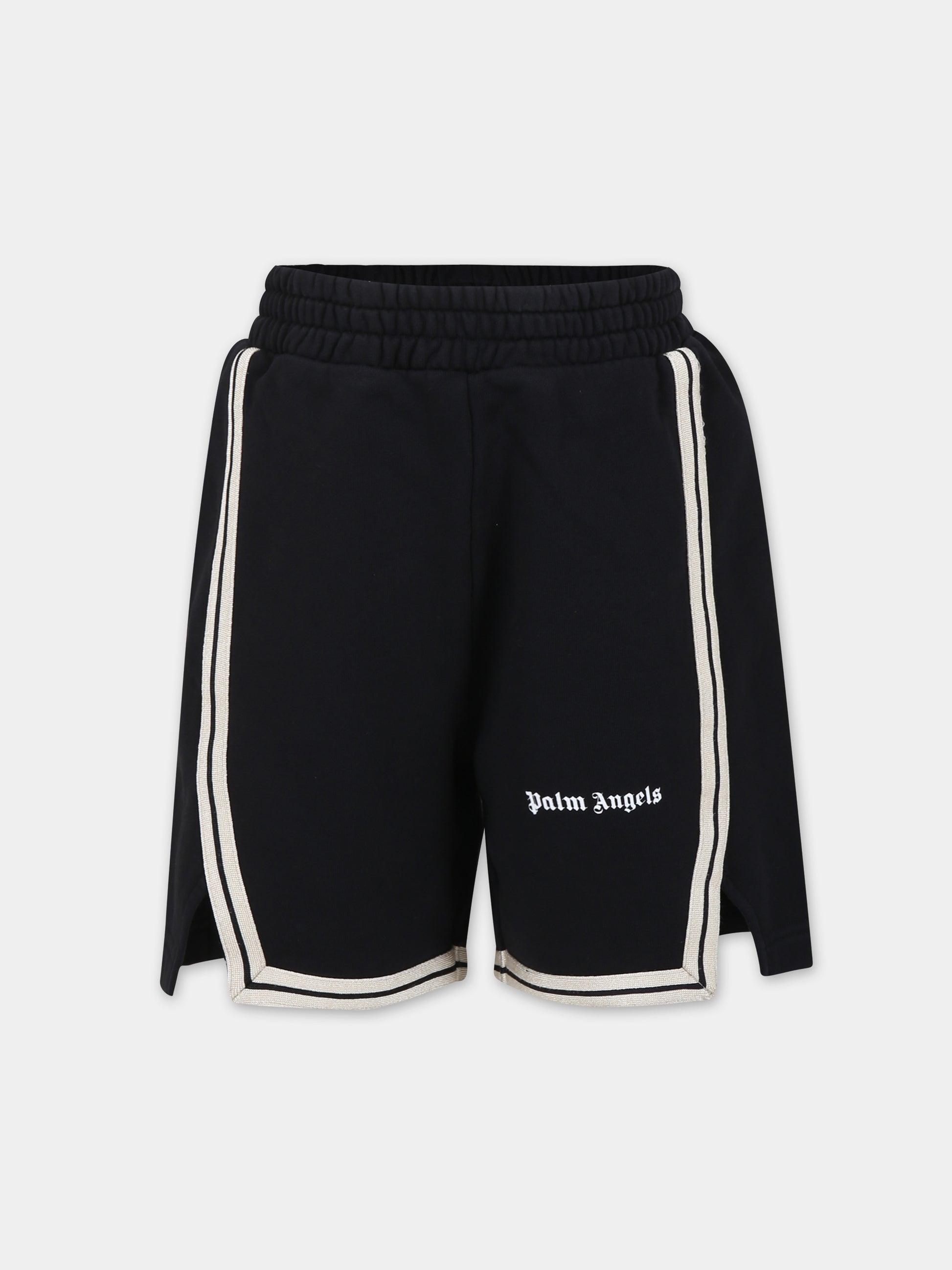 Pantaloni neri per bambino con logo,Palm Angels,PBCI007S24FLE0011001