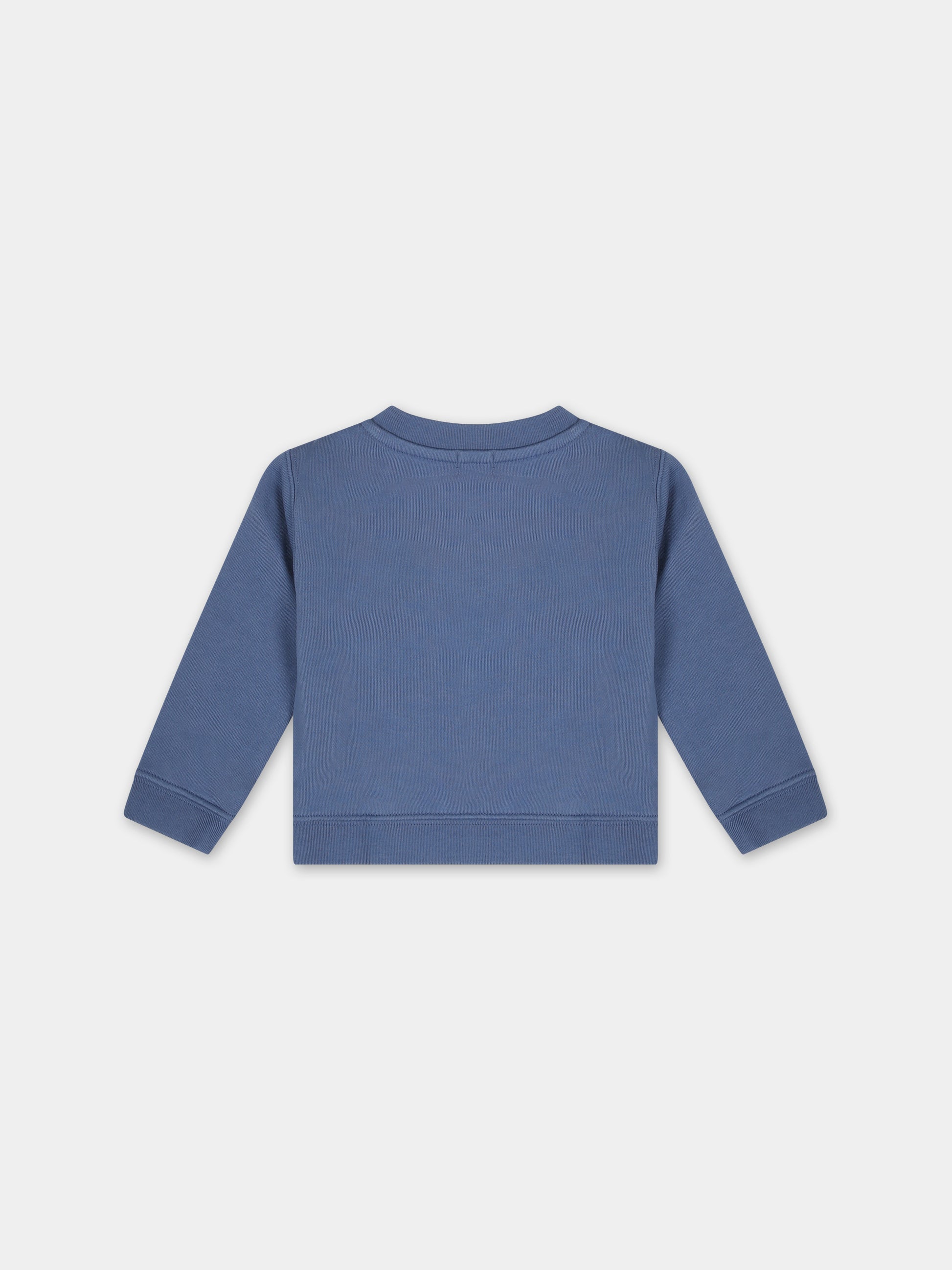 Felpa blu per neonato con orso,Palm Angels,PBXC001S24FLE0014560