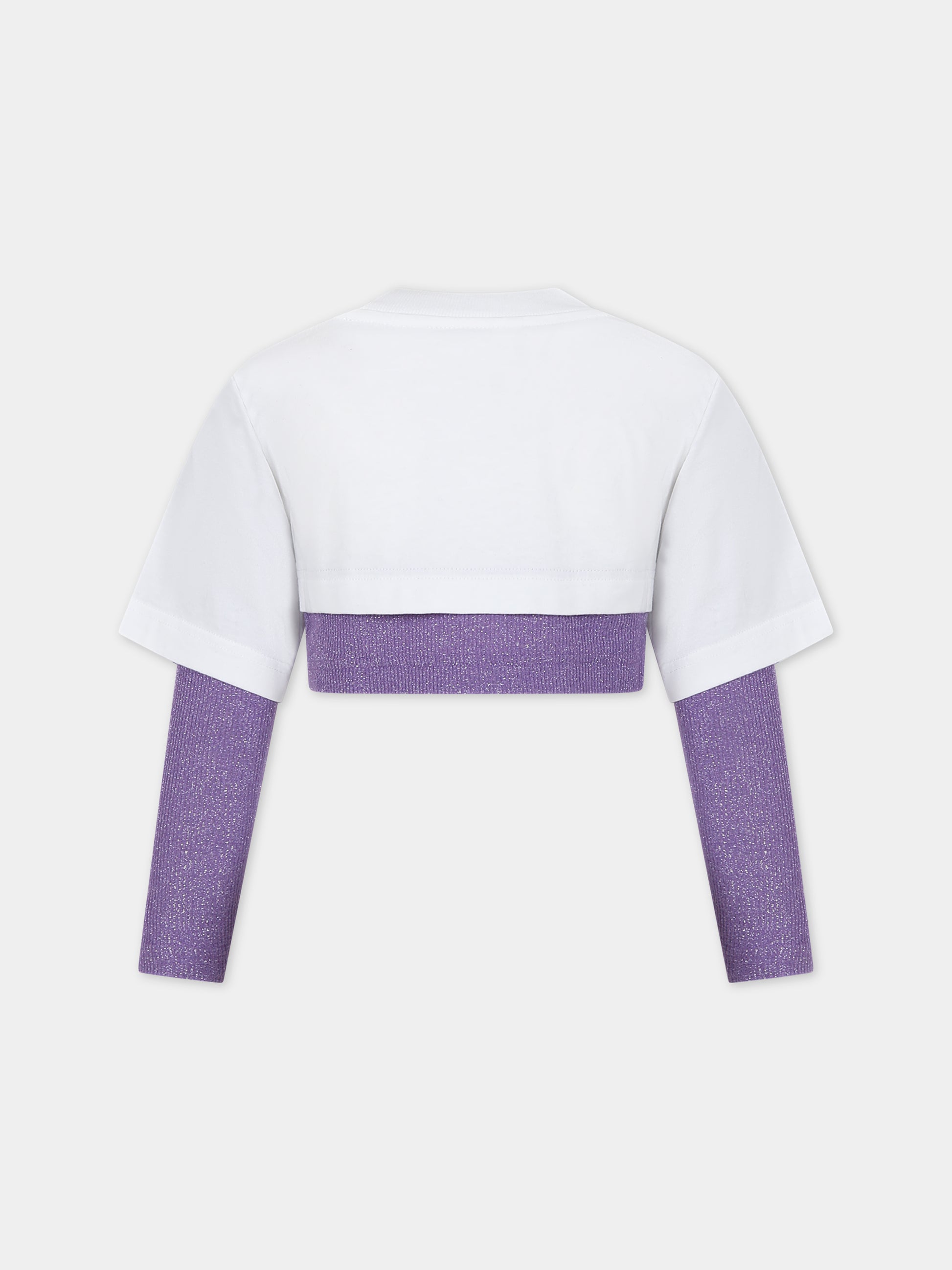 T-shirt bianca per bambina,Palm Angels,PGAB005S24JER0013636