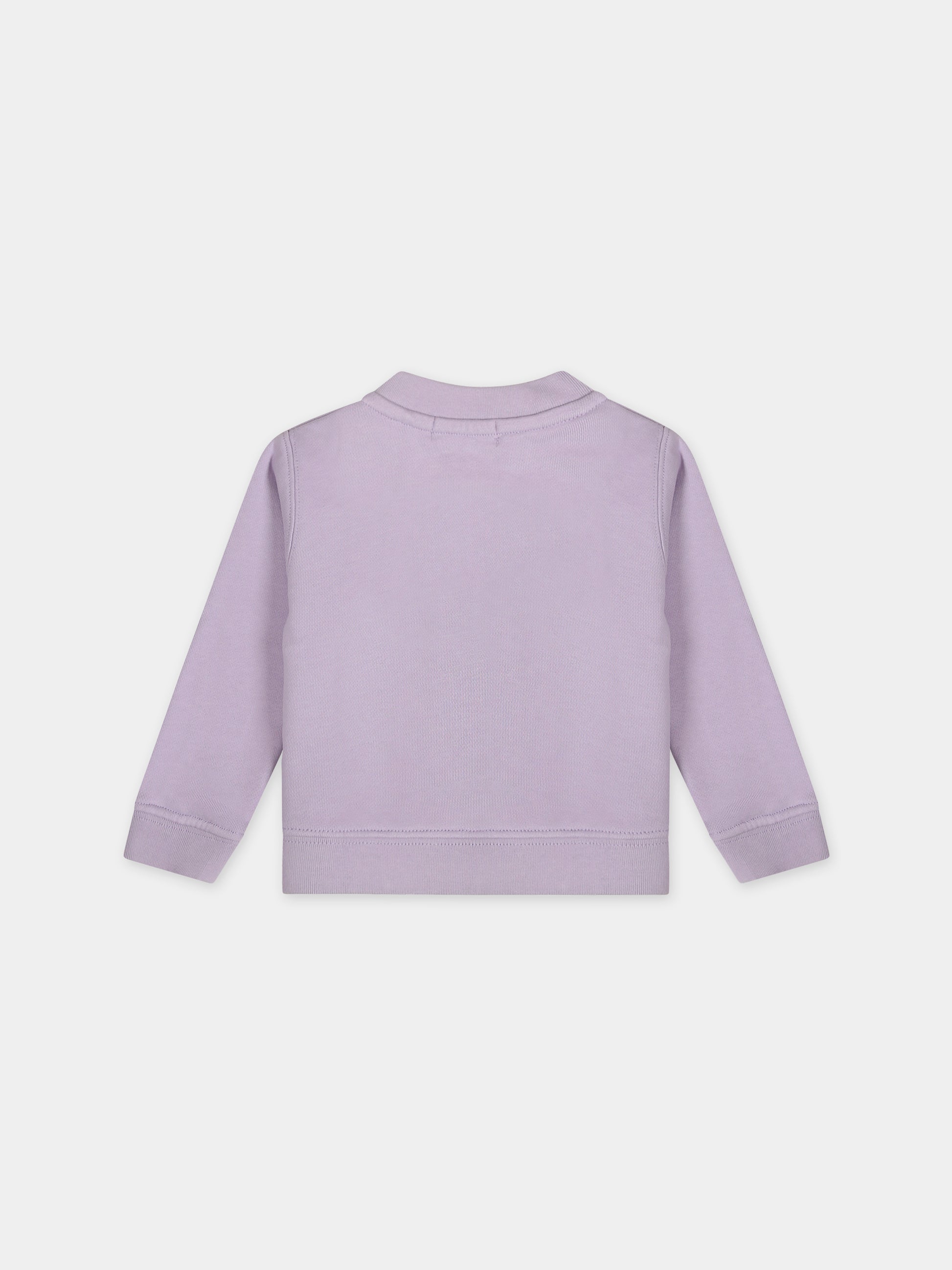 Felpa viola per neonata con orso,Palm Angels,PGXC001S24FLE0013860