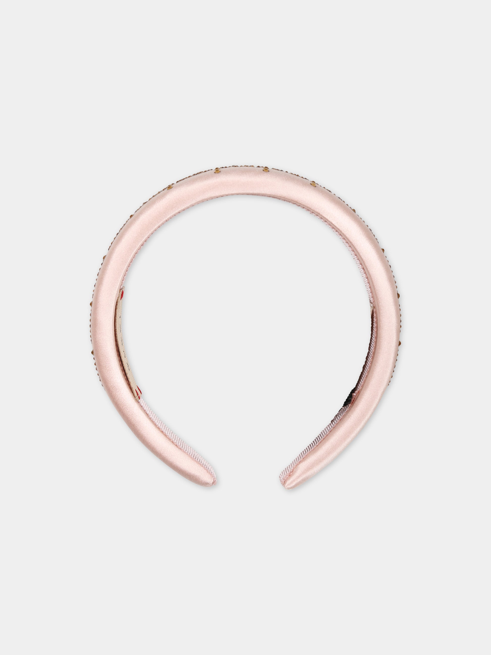 Cerchietto rosa per bambina con cristalli,Gucci Kids,777254 3HAYR 6800