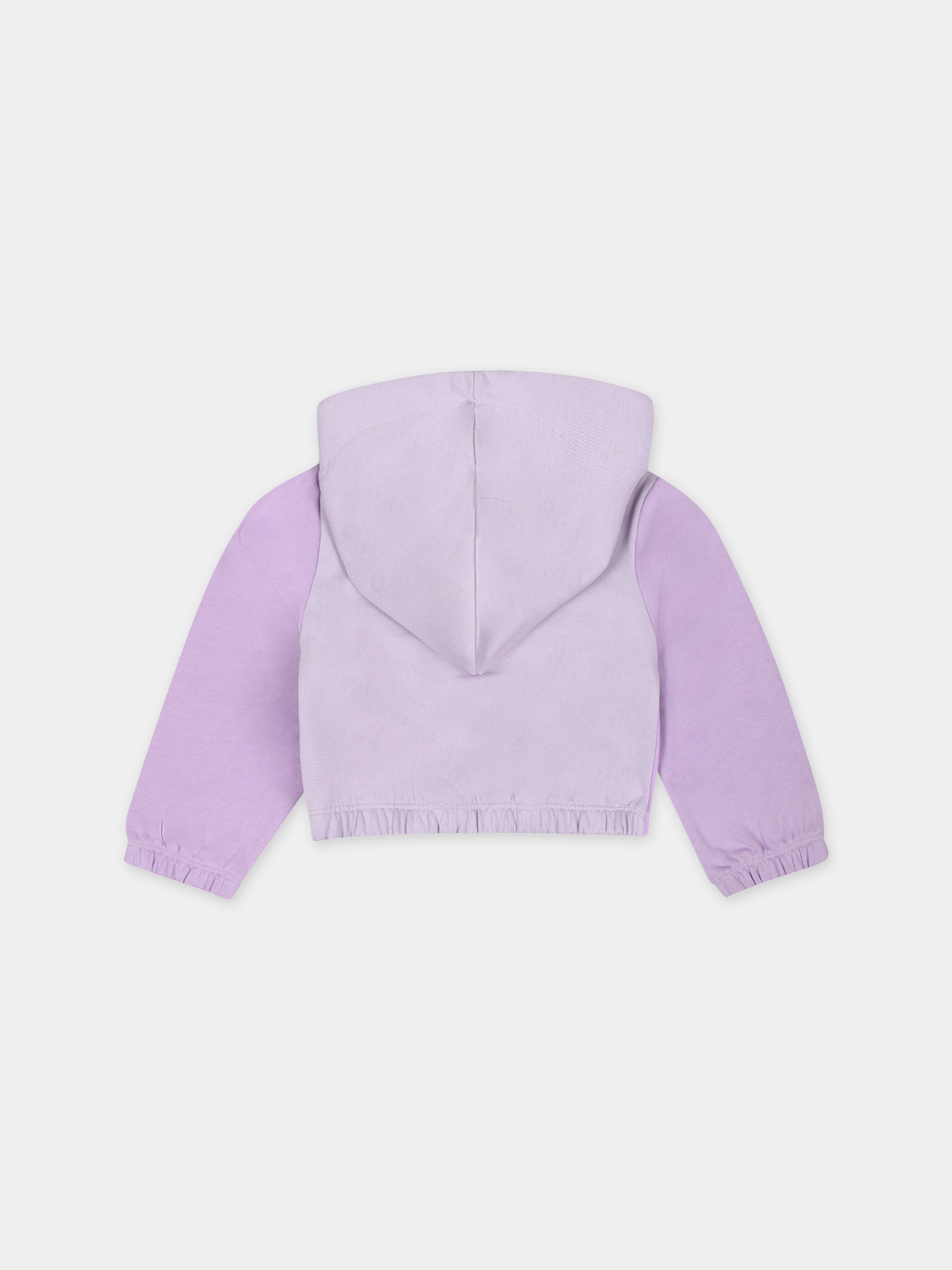 Felpa viola per neonata con cavallucci marini,Stella Mccartney Kids,TU4B70 Z0499 572