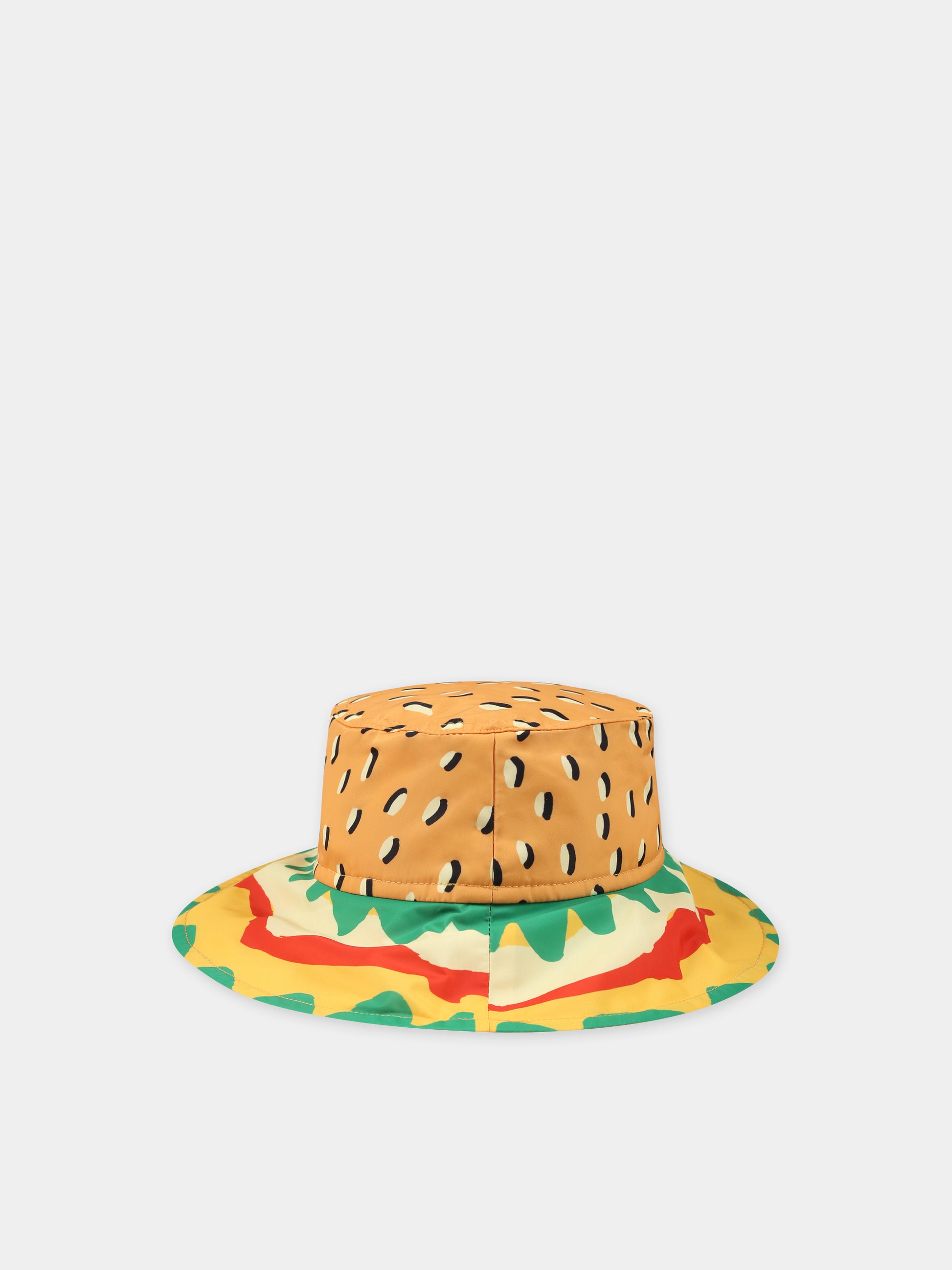 Cloche gialla per bambino con stampa,Stella Mccartney Kids,TU0P17 Z1713 207GL