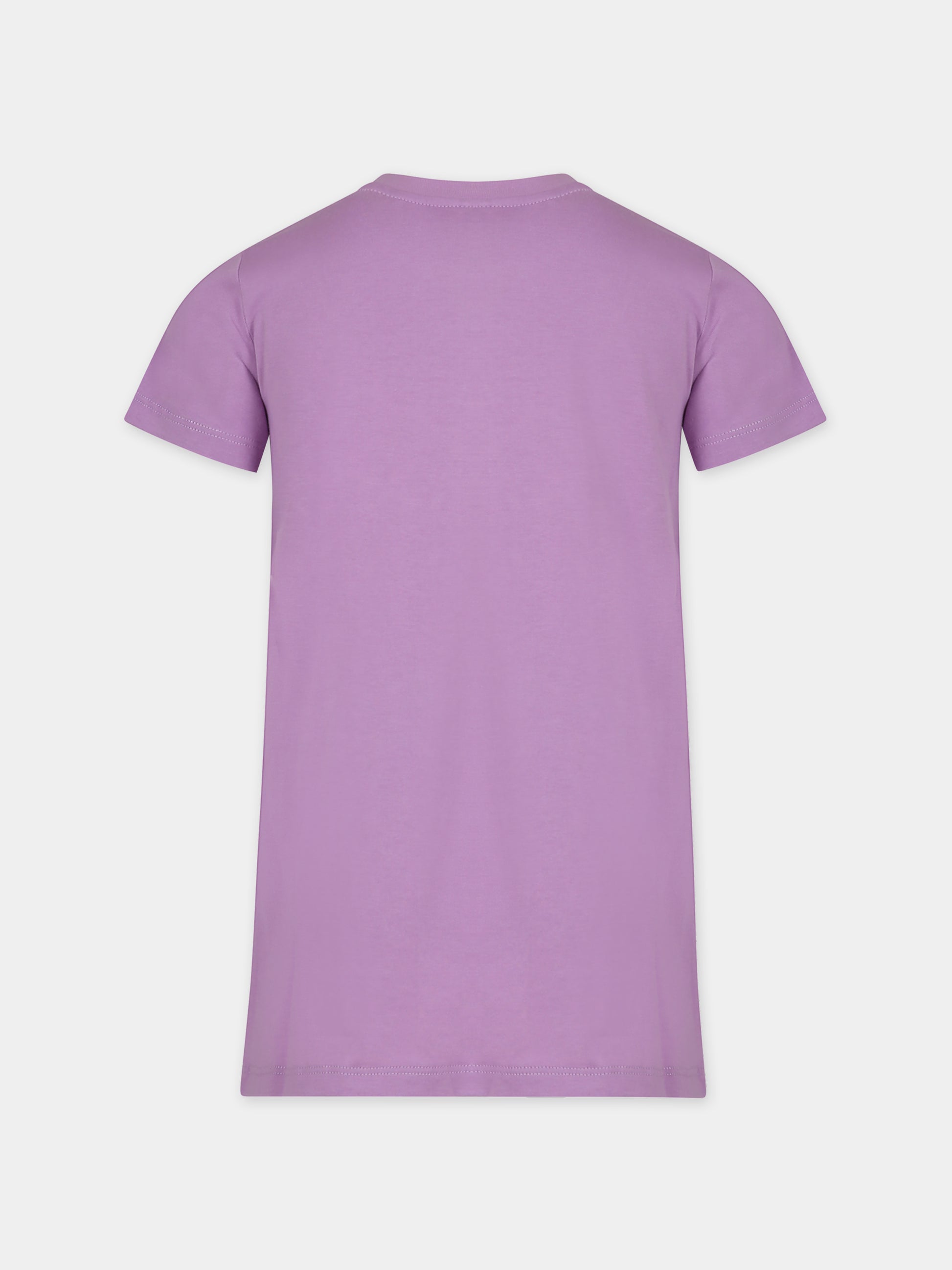 Vestito viola per bambina con stella,Stella Mccartney Kids,TU1A01 Z0434 538