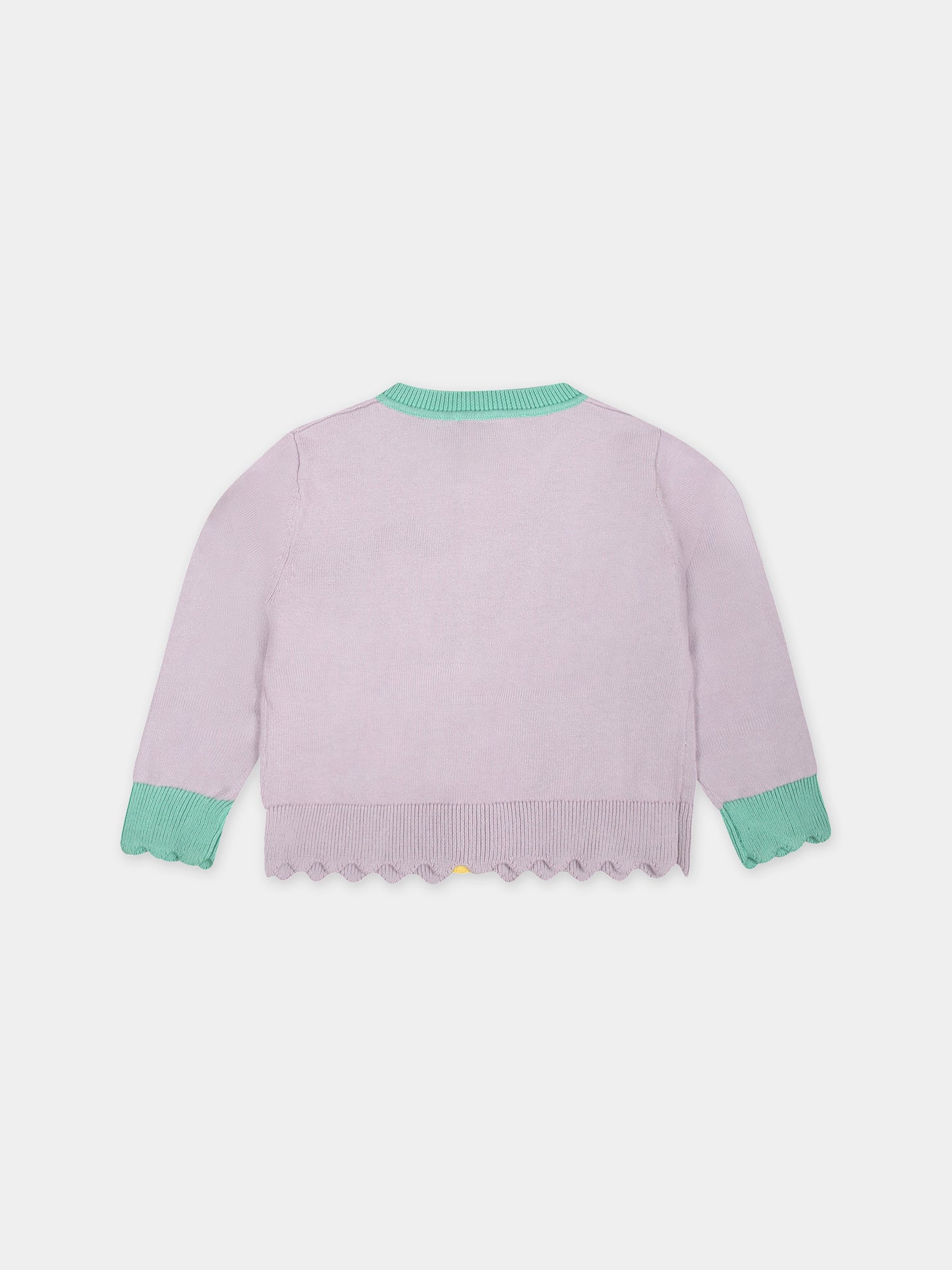 Cardigan viola per neonata con conchiglie,Stella Mccartney Kids,TU9A20 Z1841 572