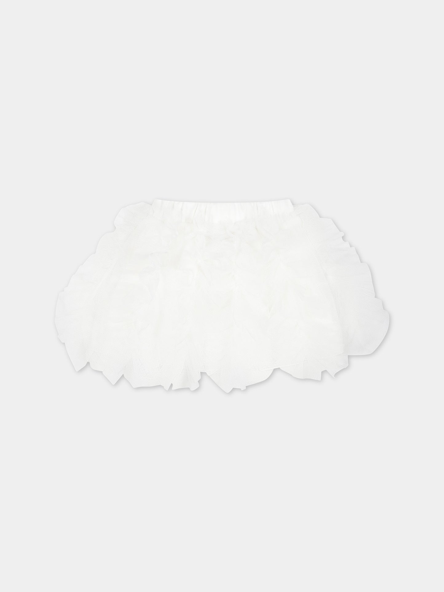 Completo bianco per neonata con logo,Monnalisa,35C505 3000 0001