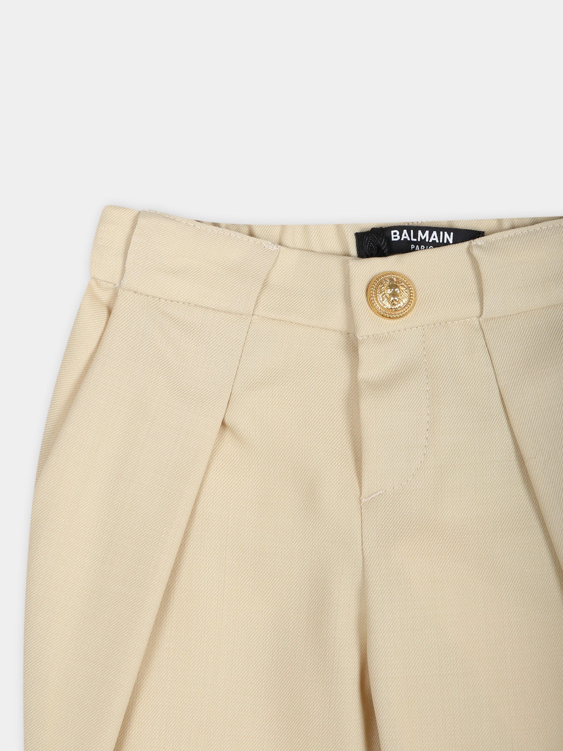 Pantaloni eleganti beige per neonato,Balmain Kids,BU6630 I0196 120