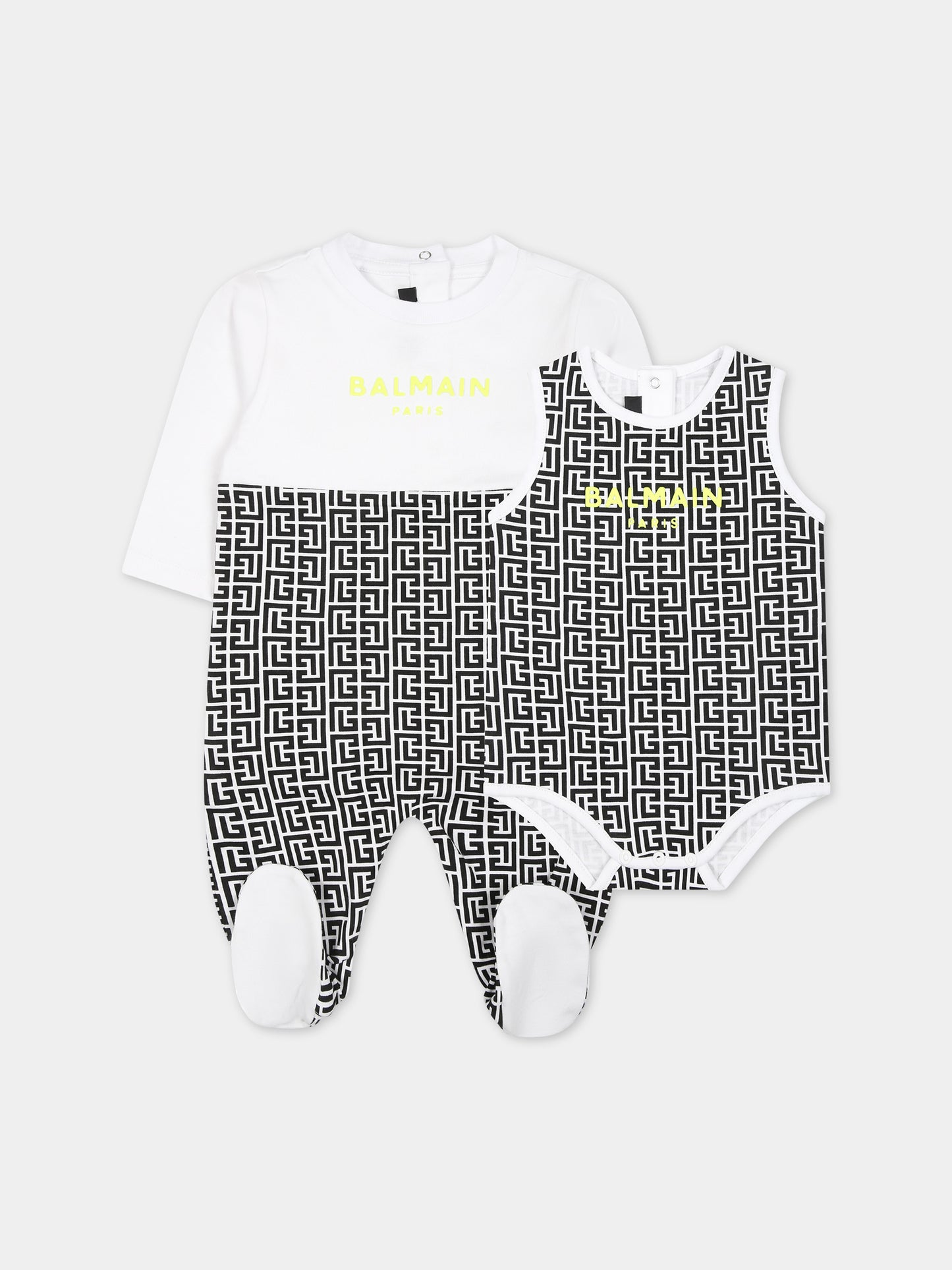 Set tutina multicolor per neonati con logo,Balmain Kids,BUB56A Z1866 930GL