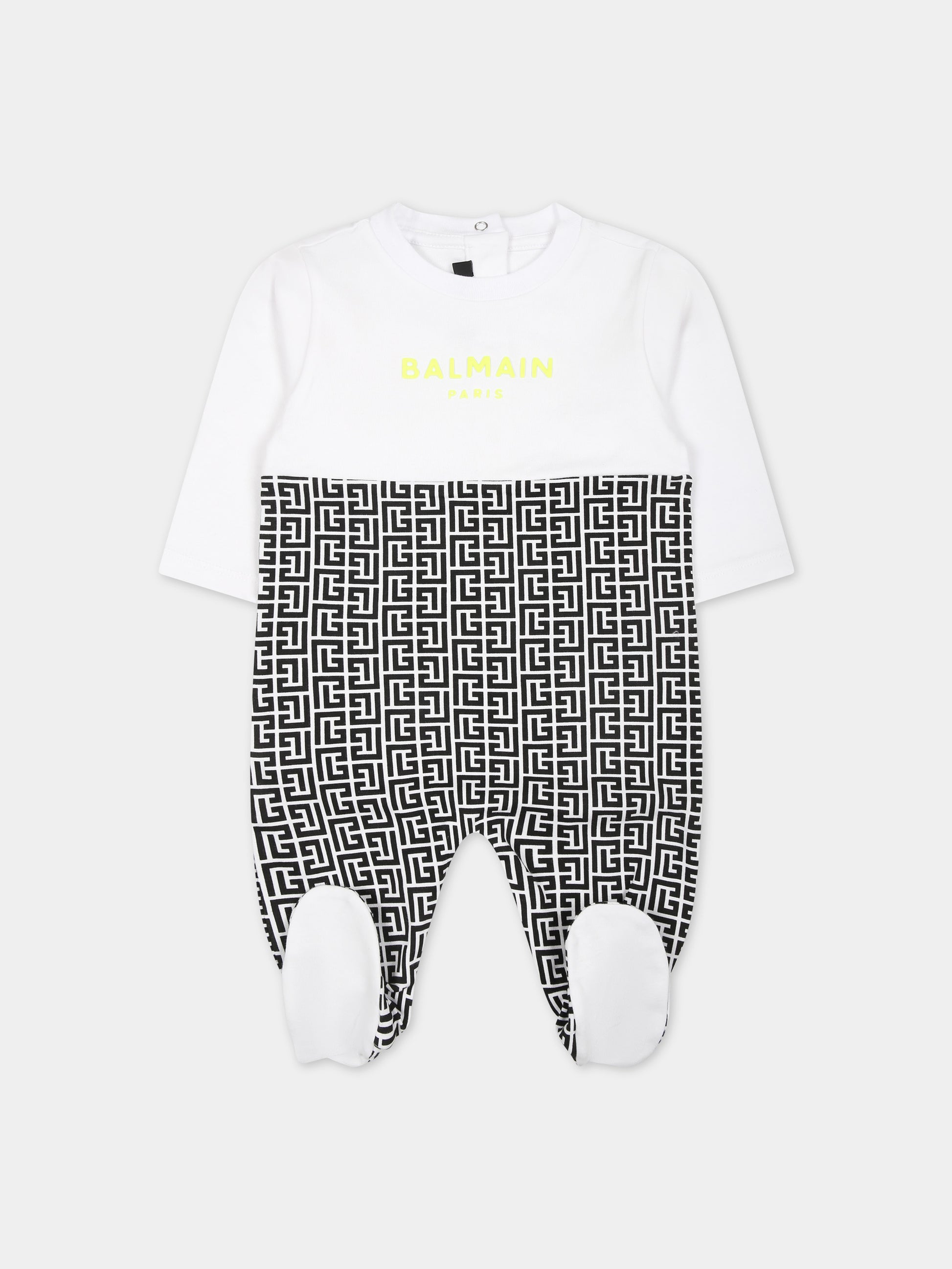 Set tutina multicolor per neonati con logo,Balmain Kids,BUB56A Z1866 930GL