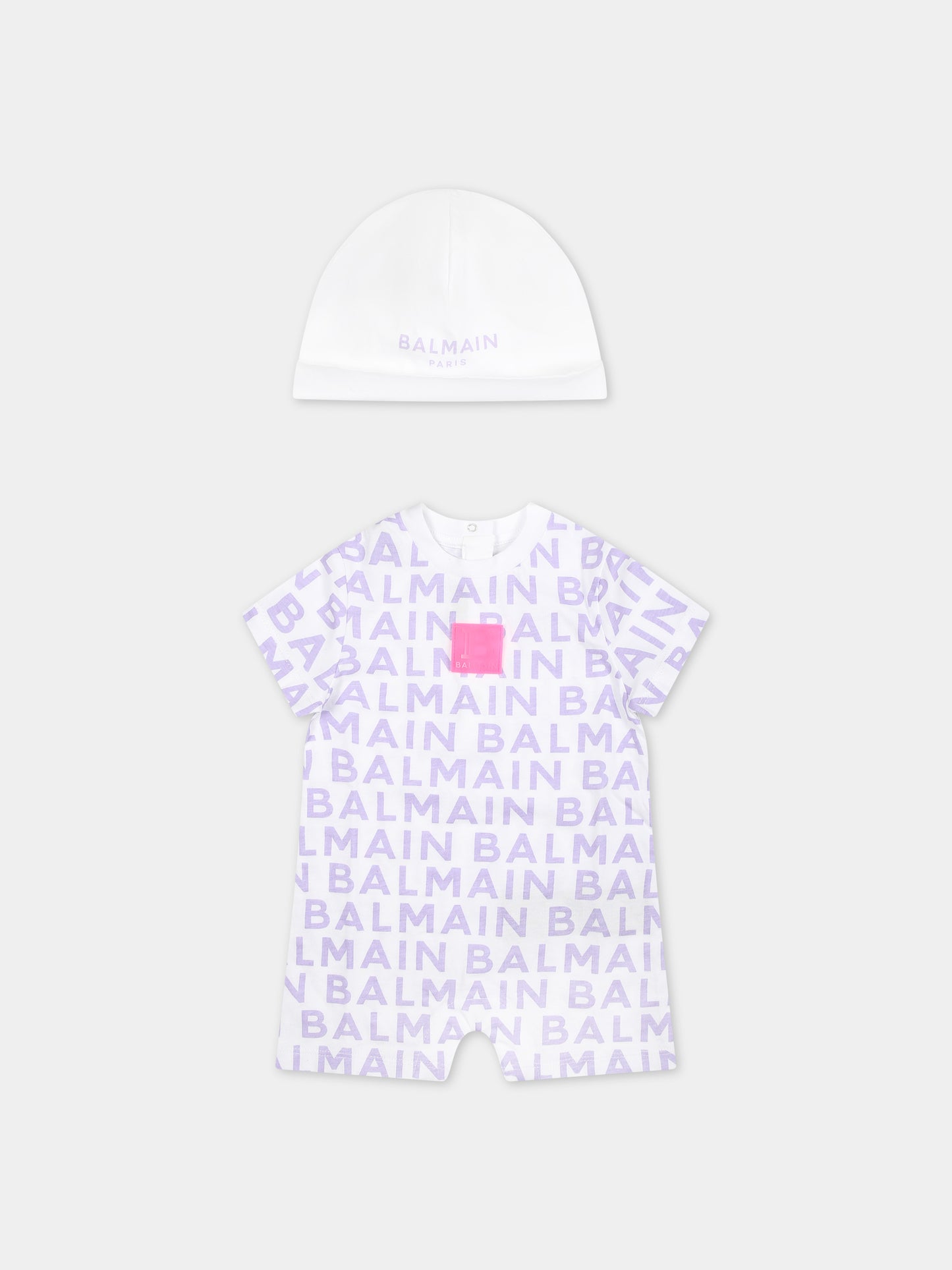 Set viola per neonata con logo,Balmain Kids,BUB57A Z1913 100LI