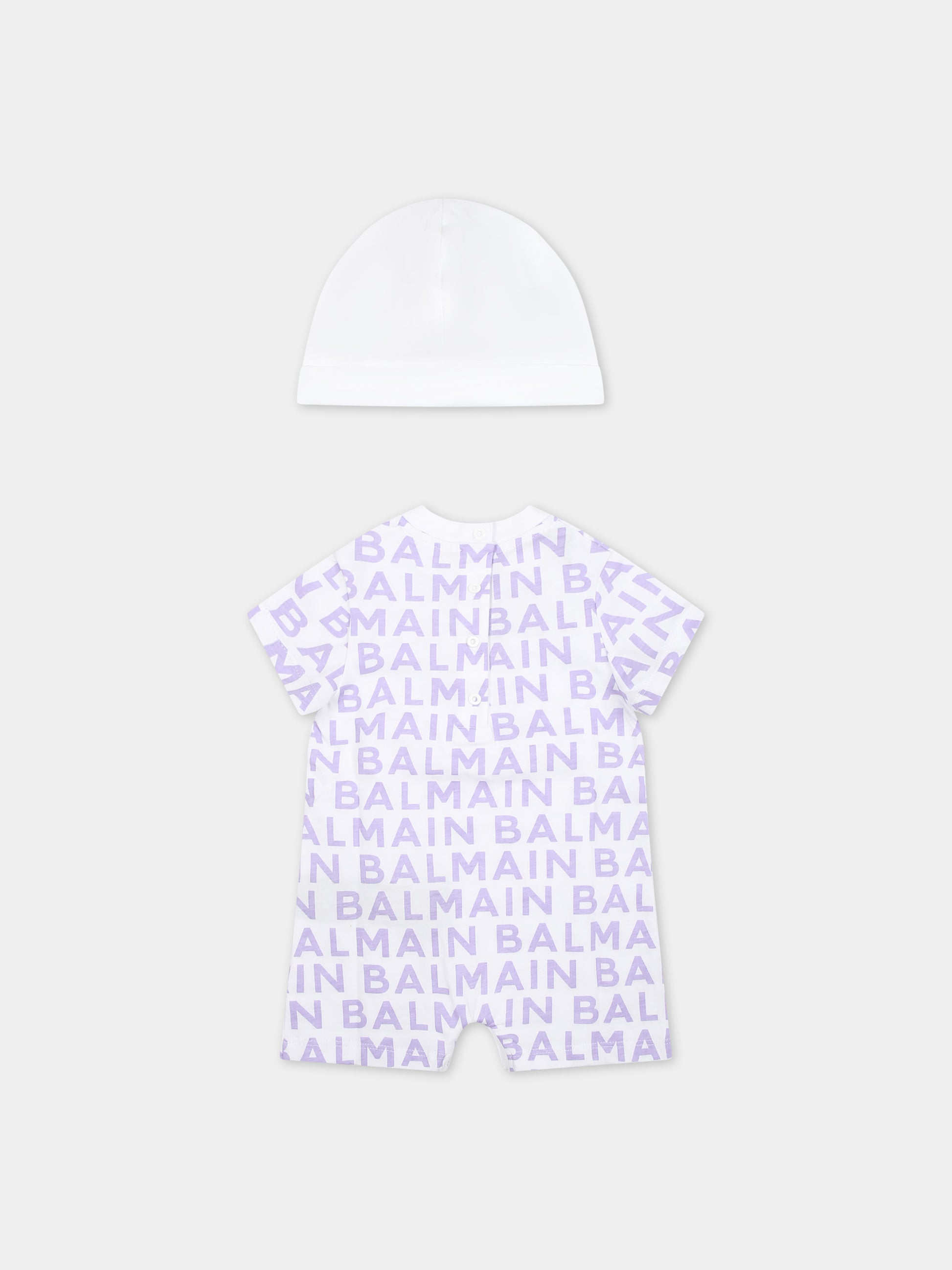 Set viola per neonata con logo,Balmain Kids,BUB57A Z1913 100LI