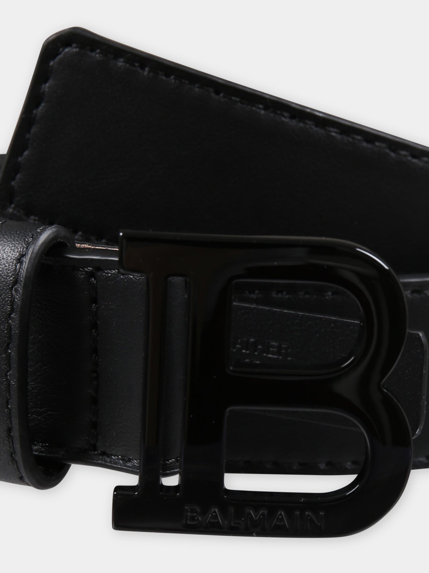 Cintura nera per bambini con logo,Balmain Kids,BU0Q81 Z0847 930NE