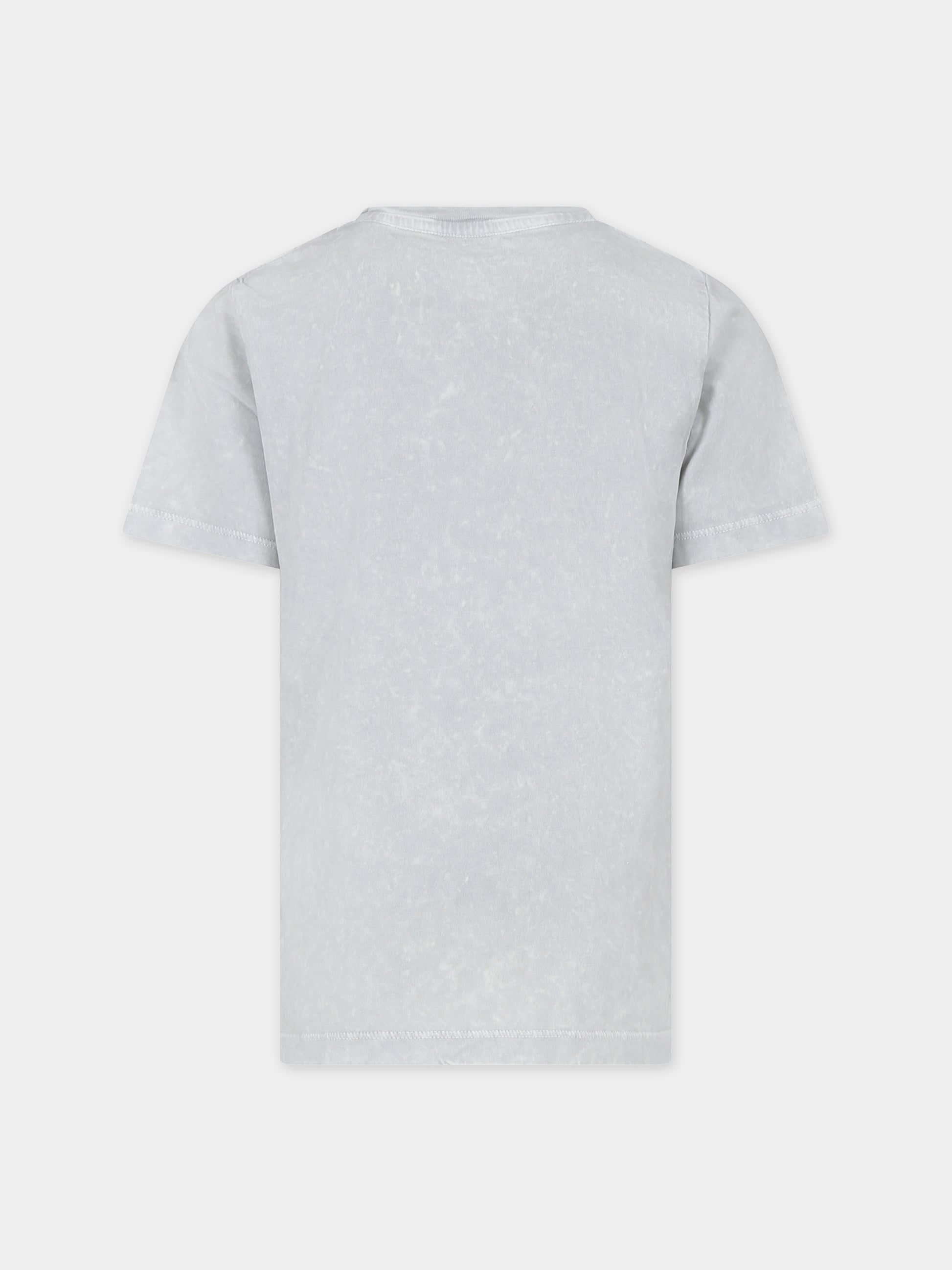 T-shirt grigia per bambino con logo,Zadig & Voltaire Kids,X60089 002