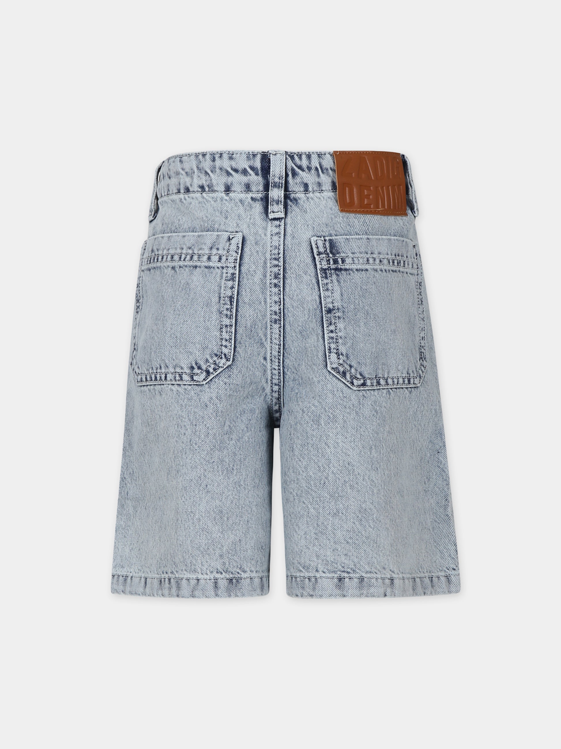 Shorts in denim per bambino,Zadig & Voltaire Kids,X60096 Z04