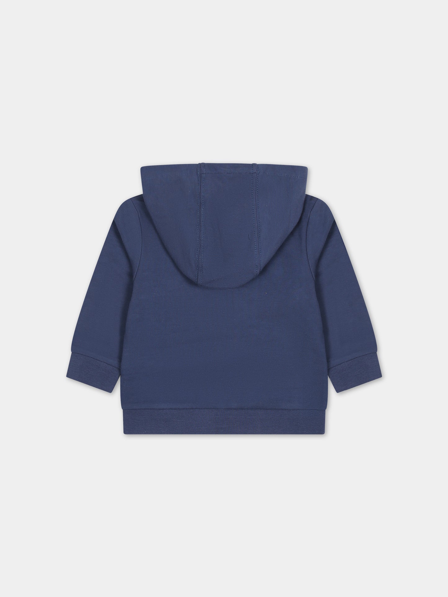 Felpa con cappuccio blu per neonato con logo,Timberland,T60174 82H