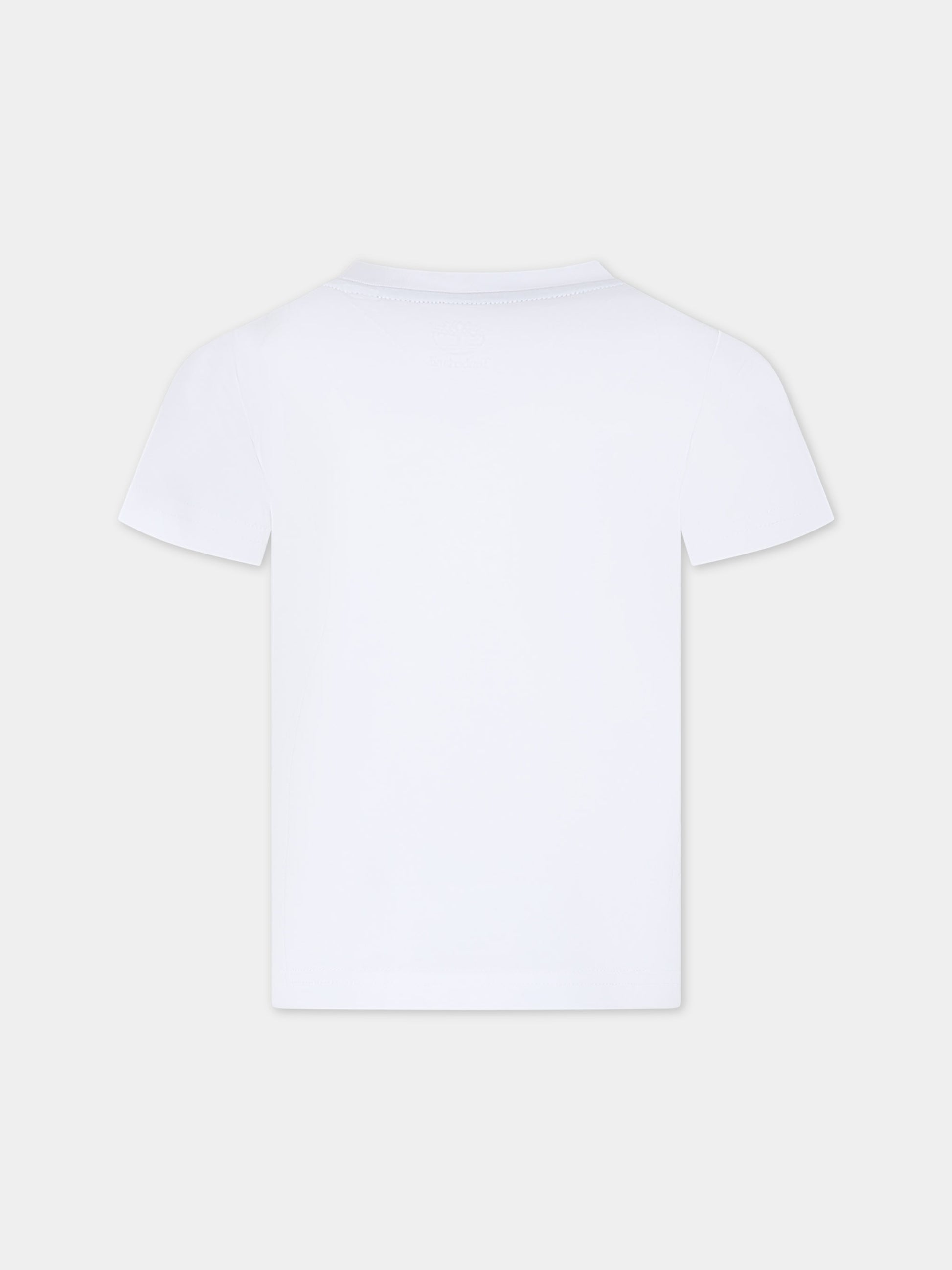 T-shirt bianca per bambino con logo,Timberland,T60085 10P