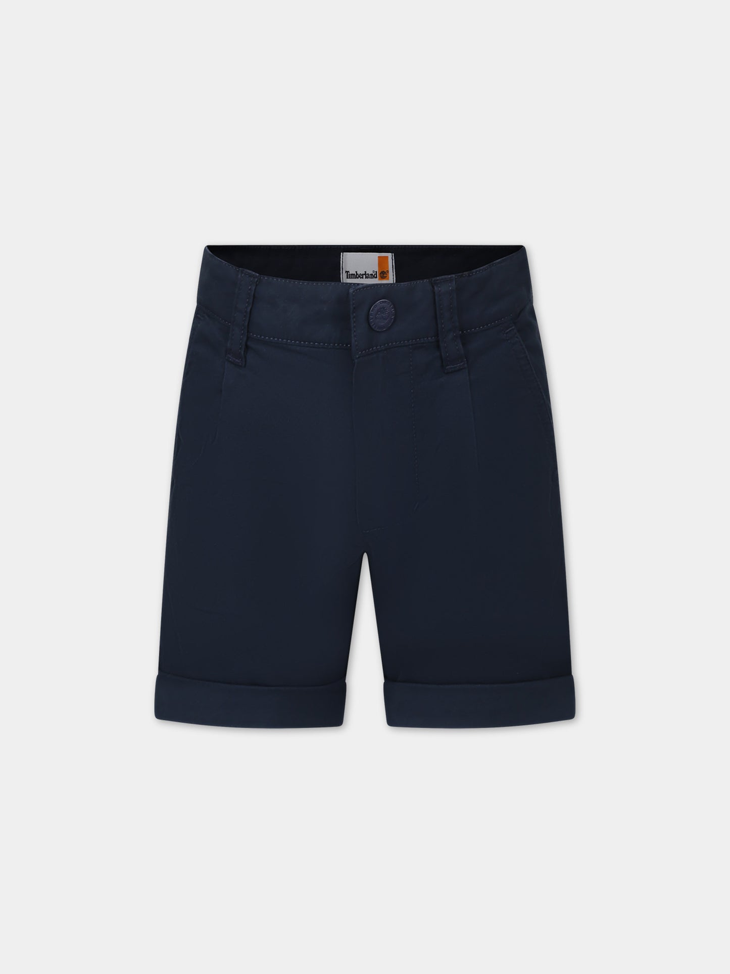 Shorts blu per bambino con logo,Timberland,T60071 83D