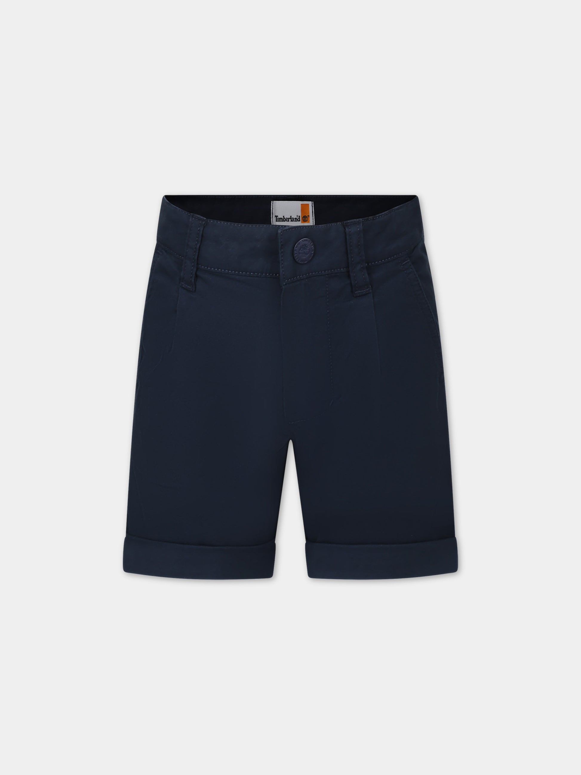 Shorts blu per bambino con logo,Timberland,T60071 83D