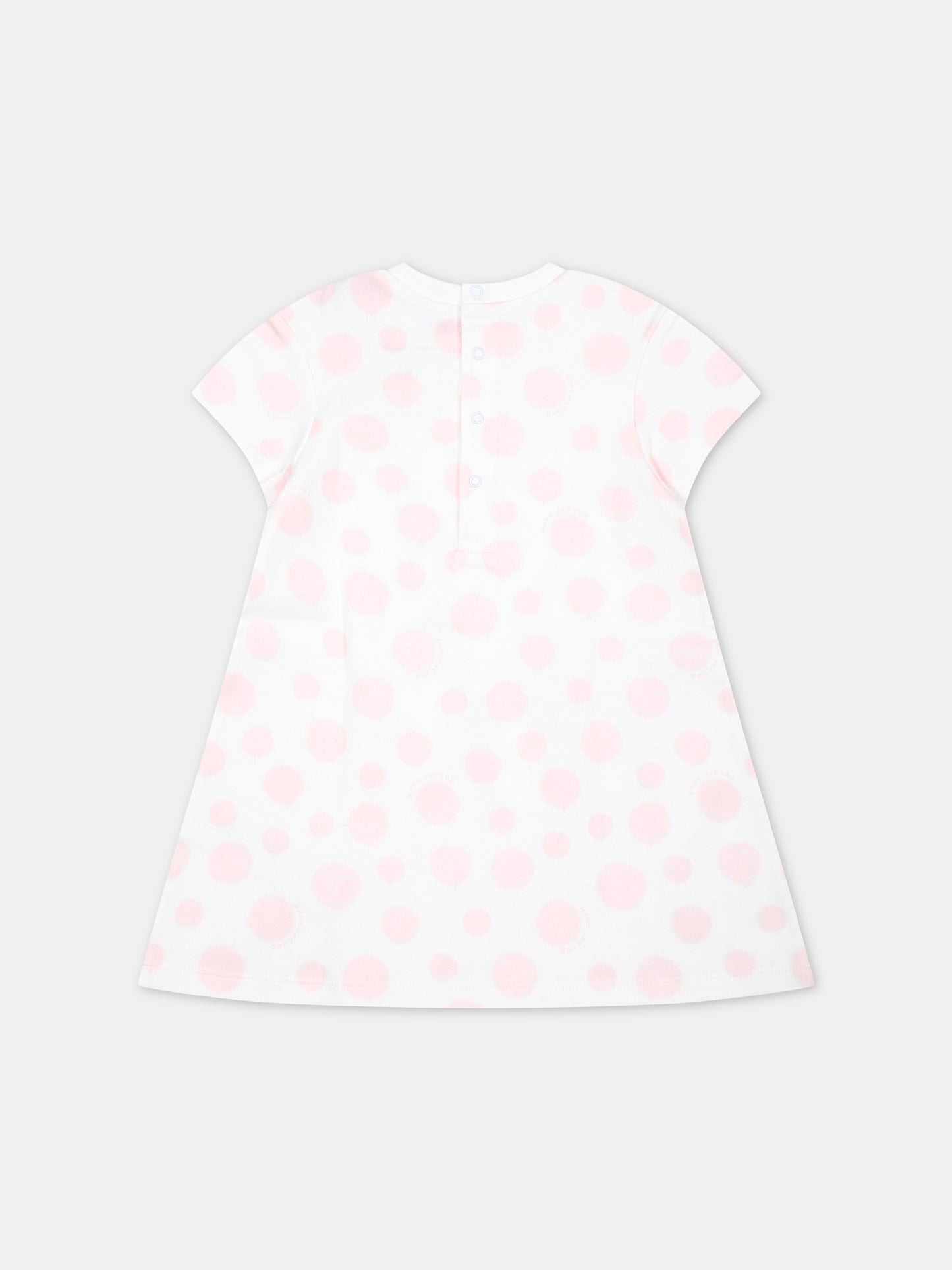 Vestito bianco per neonata con stampa e pois,Marc Jacobs,W60146 126