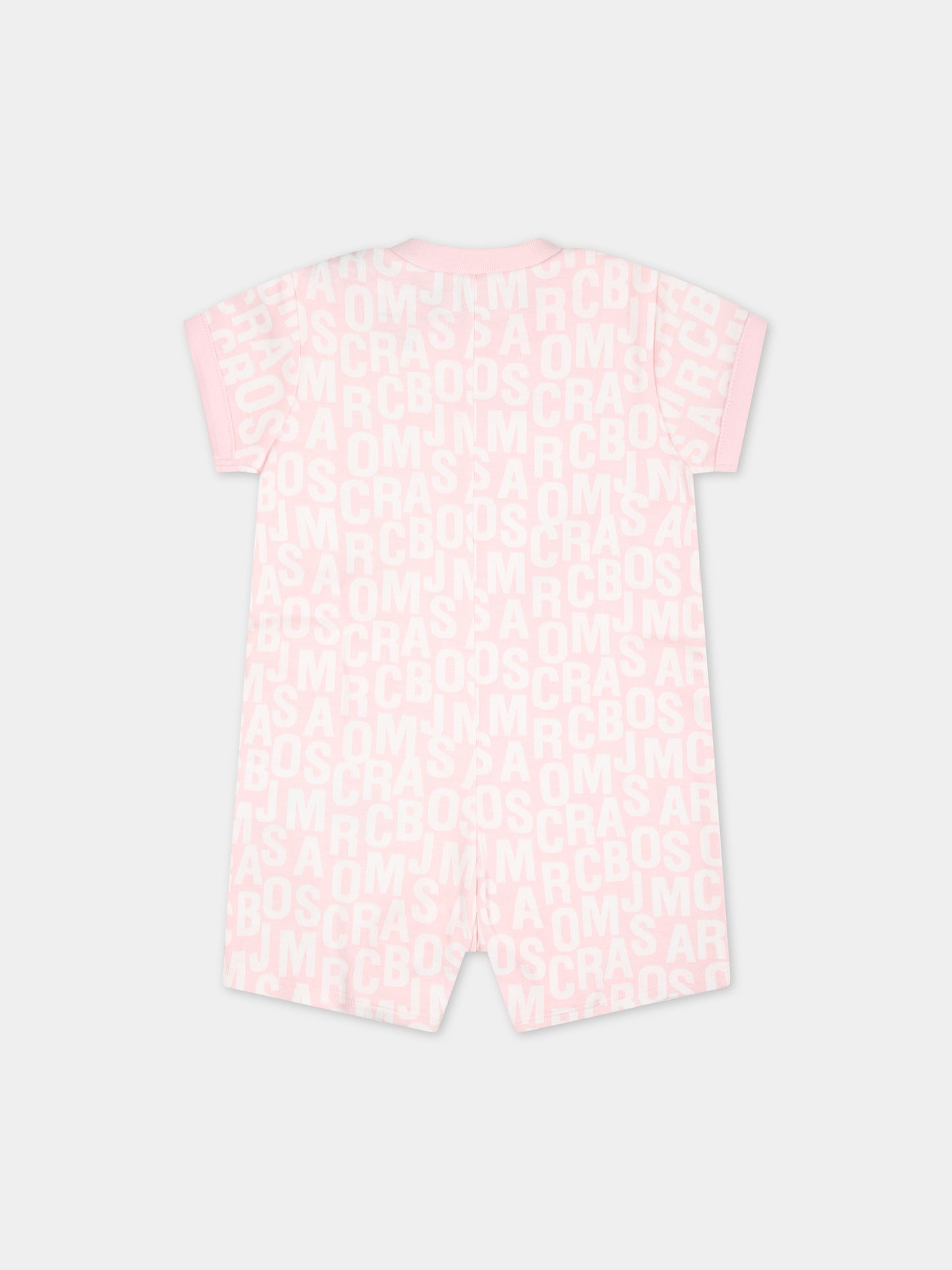 Pagliaccetto rosa per neonata con logo,Little Marc Jacobs,W60148 475