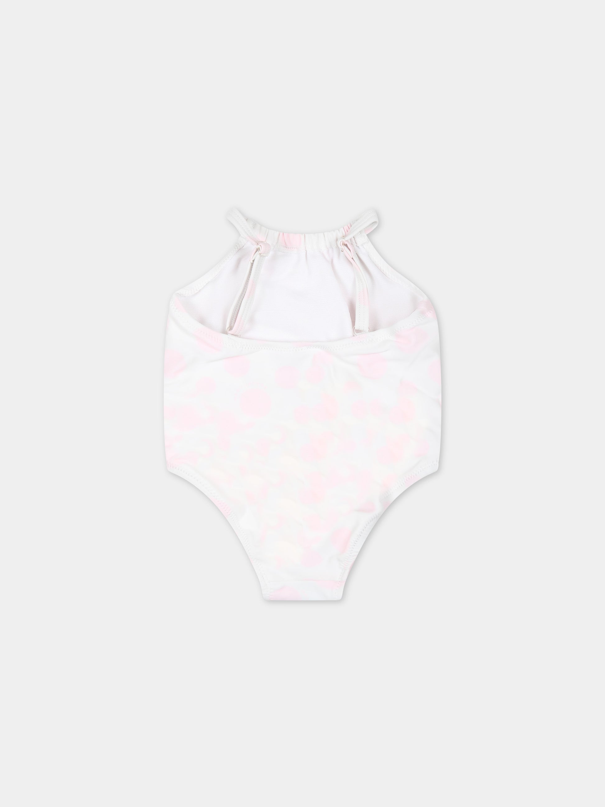 Costume intero bianco per neonata a pois,Little Marc Jacobs,W60155 126