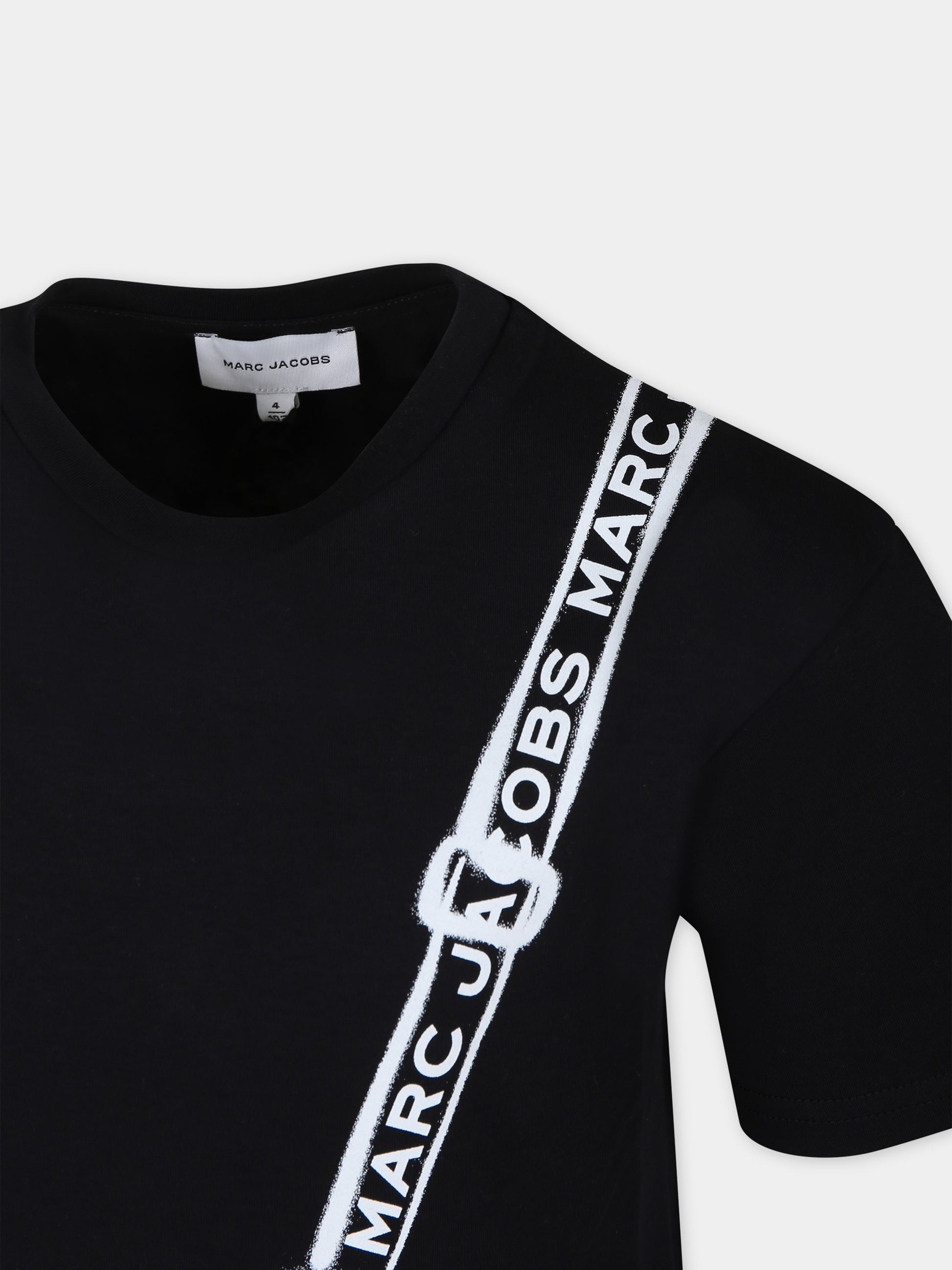 Vestito nero per bambina con iconica borsa,Little Marc Jacobs,W60072 09B